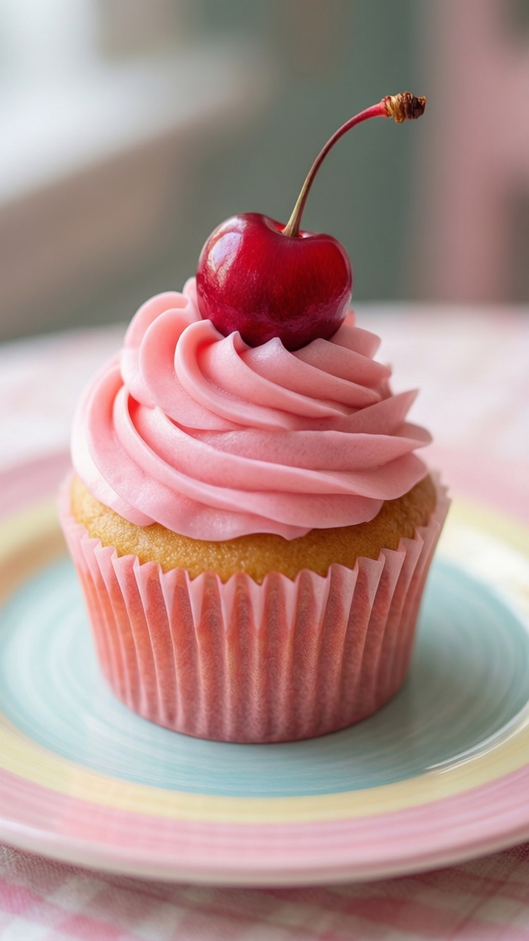 Bánh Cupcake Hồng Anh Đào Hình nền