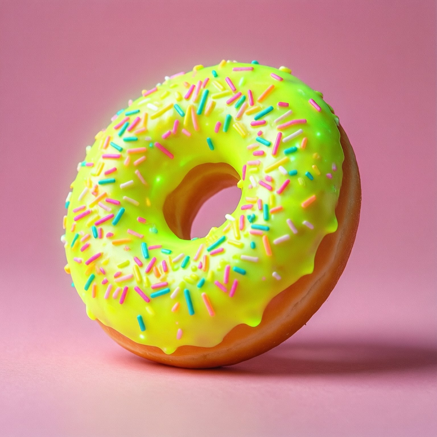 Bánh Donut Neon Phát Sáng Hình nền