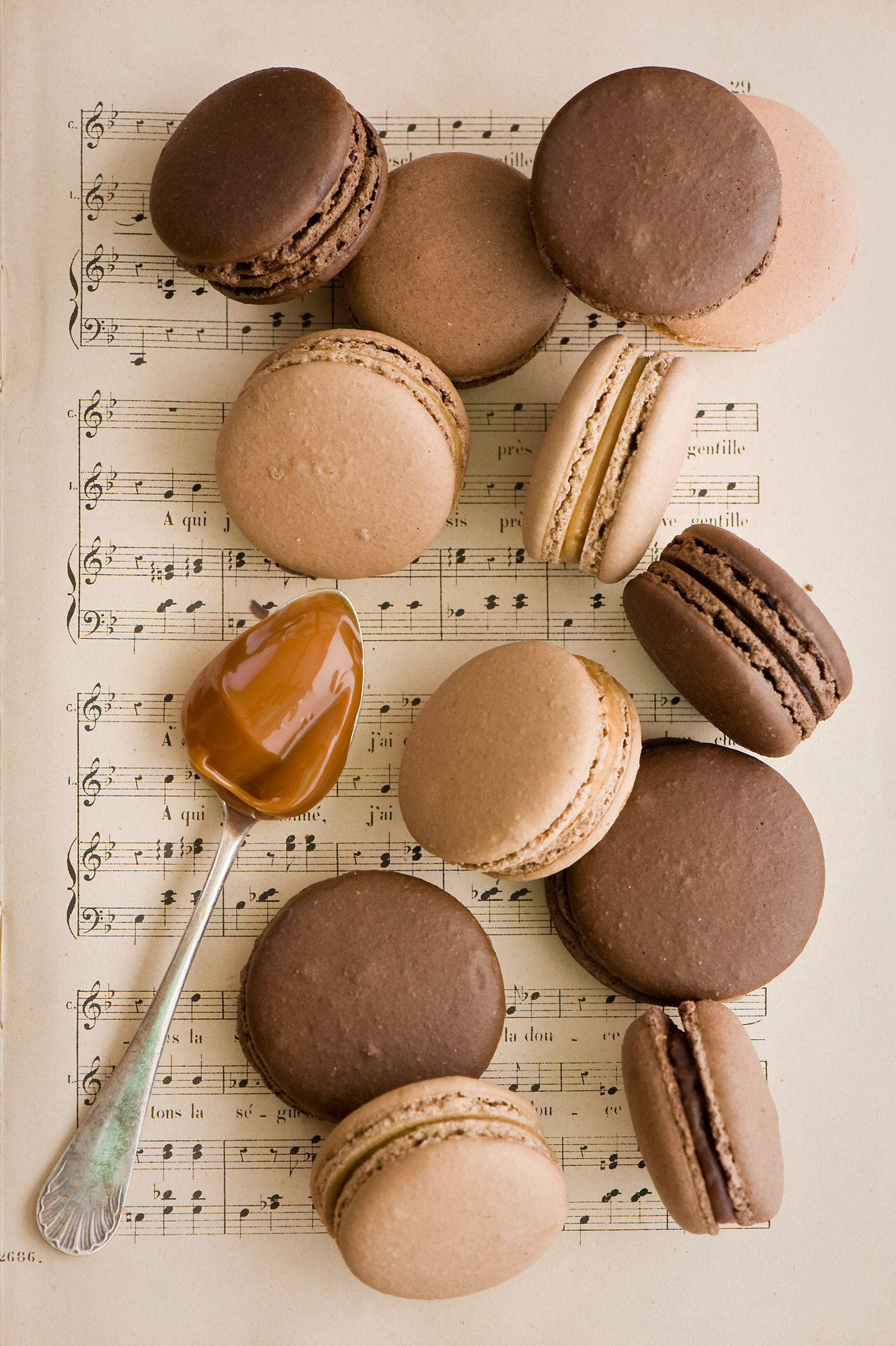 Bánh Macaron Màu Trung Tính