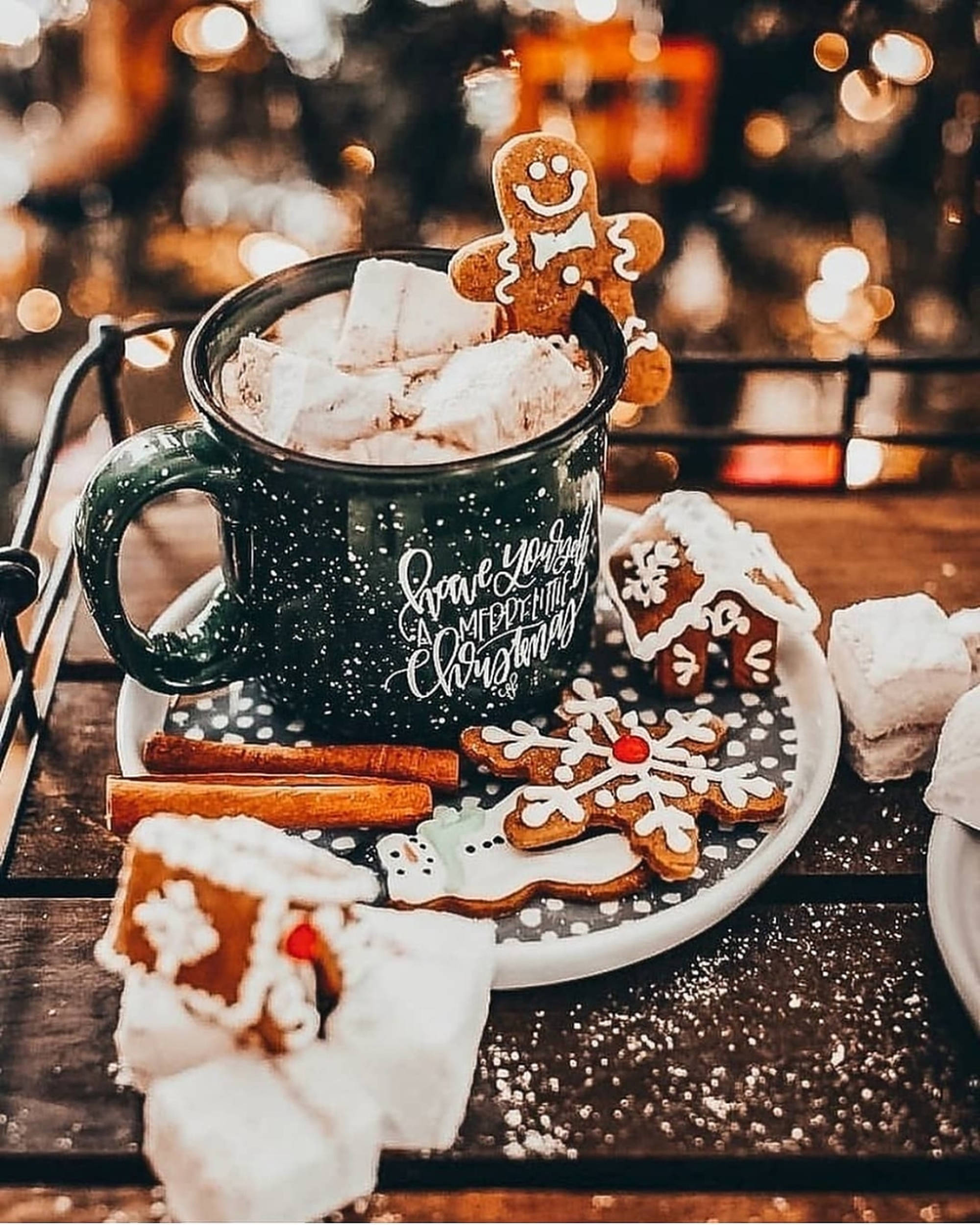 Bánh quy Giáng sinh ấm cúng Hình nền