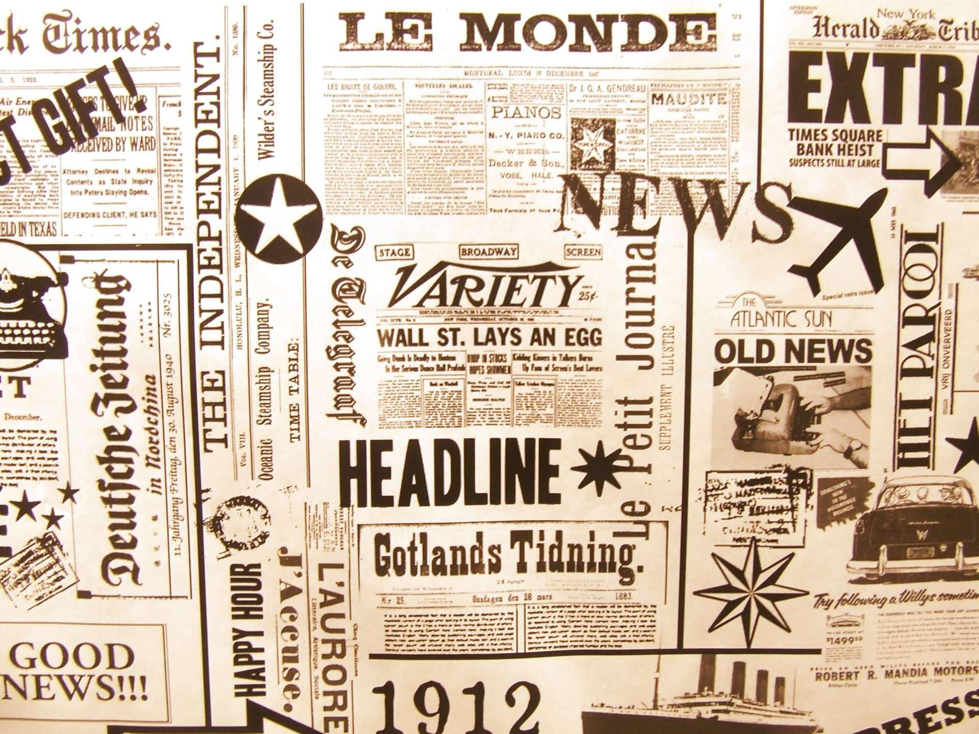 Báo giấy phong cách cổ điển Vintage Tabloids Hình nền