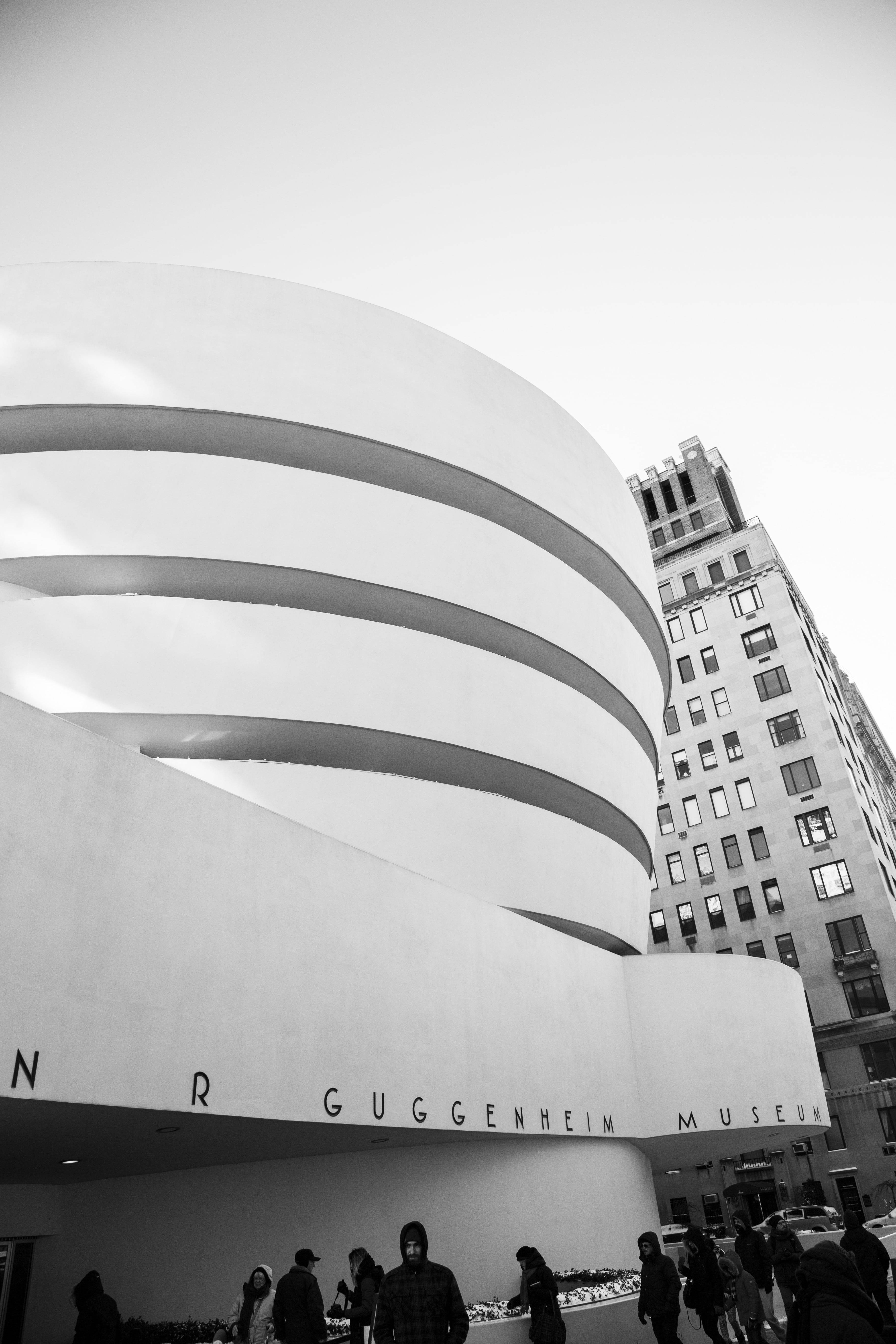 Bảo tàng Guggenheim New York Đen Trắng Hình nền