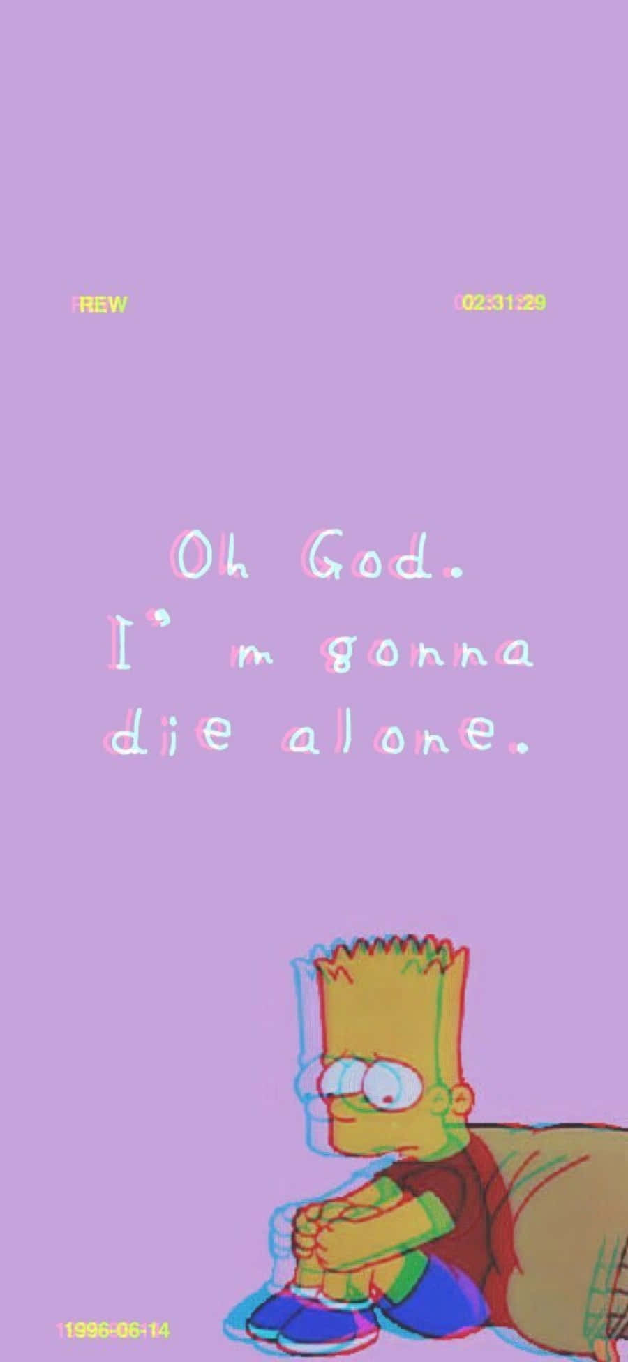 Bart Simpson cảm thấy cô lập trên điện thoại Hình nền
