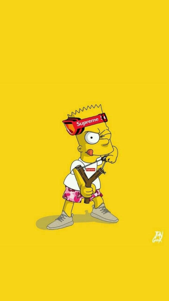 Bart Simpson ngầu với ná cao su Hình nền
