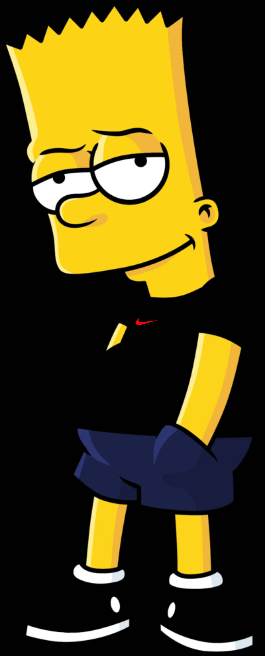Bart Simpson Ngầu Với Áo Đen Hình nền