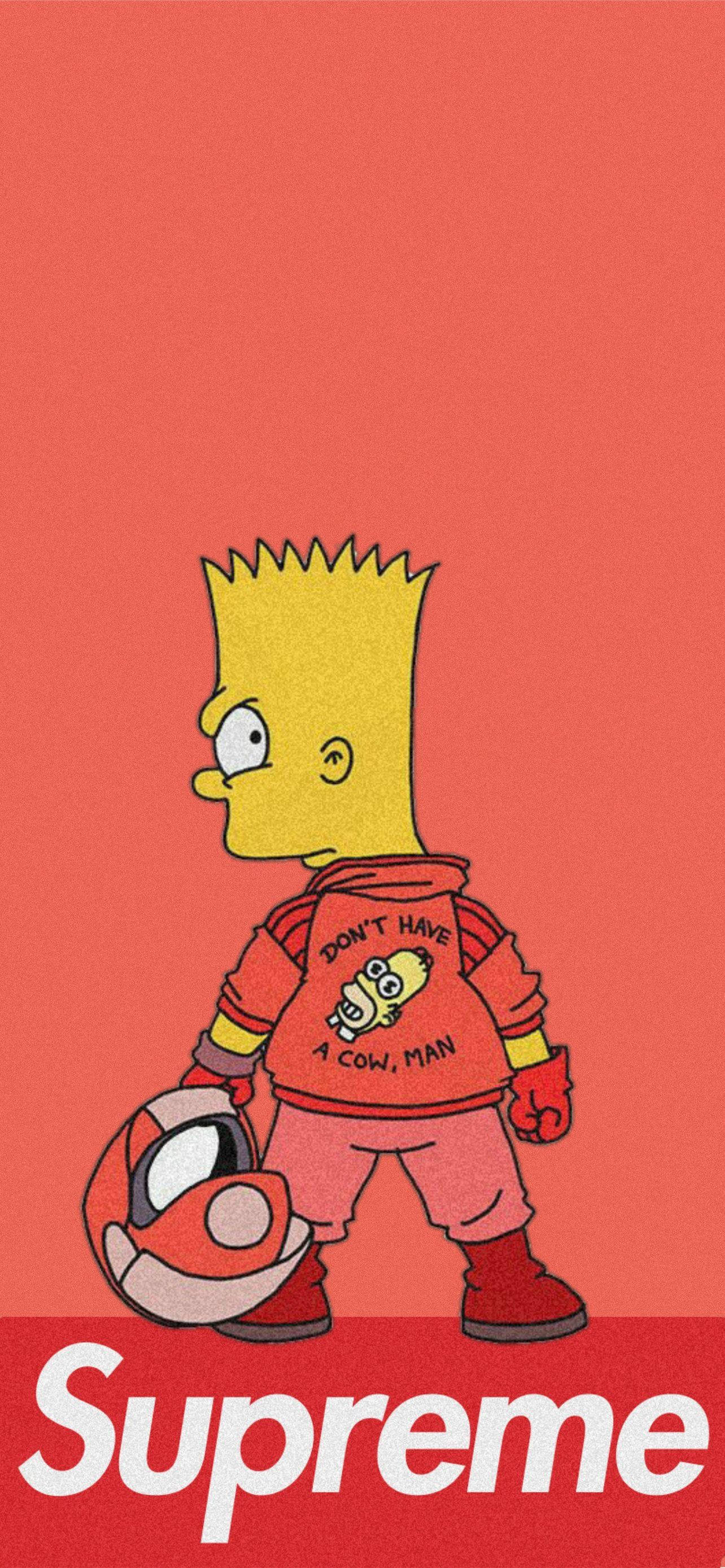 Bart Simpson Orange Supreme Hình nền
