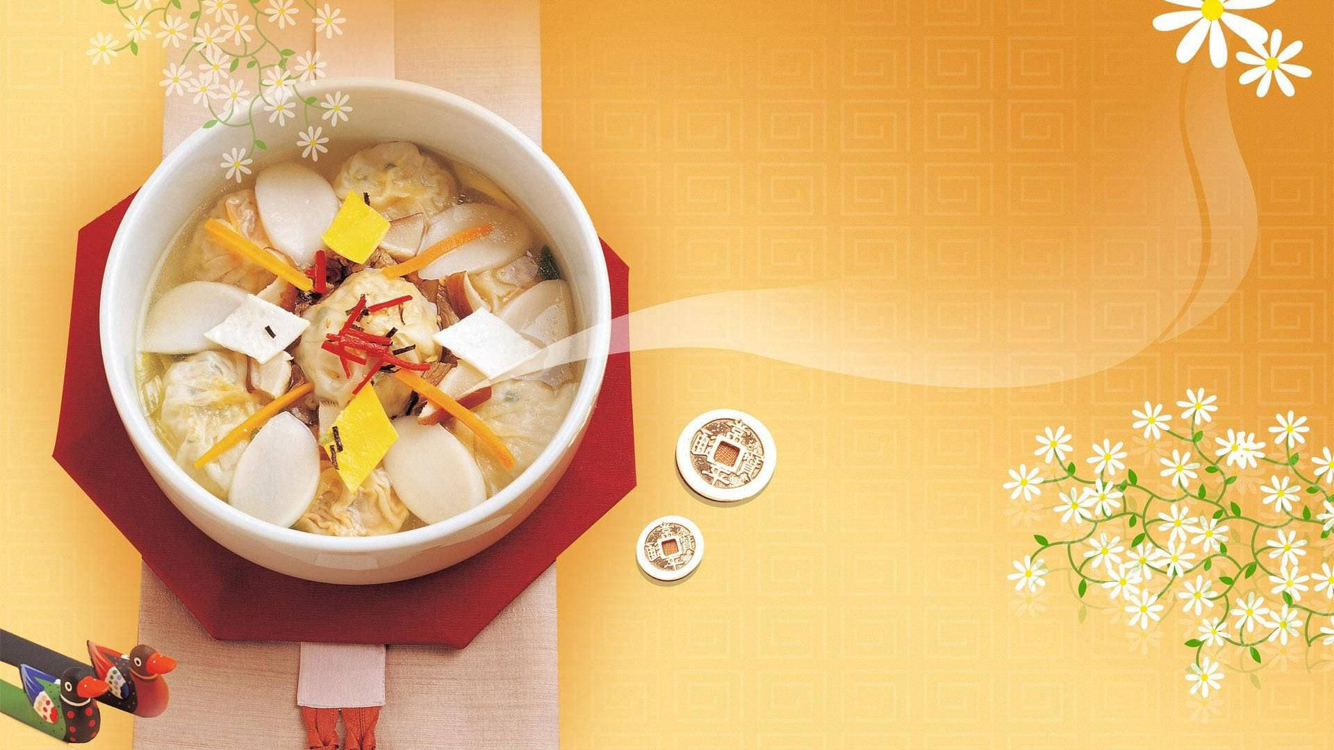 Bát Súp Củ Cải Kiểu Trung Hoa Thơm Ngon Hình nền