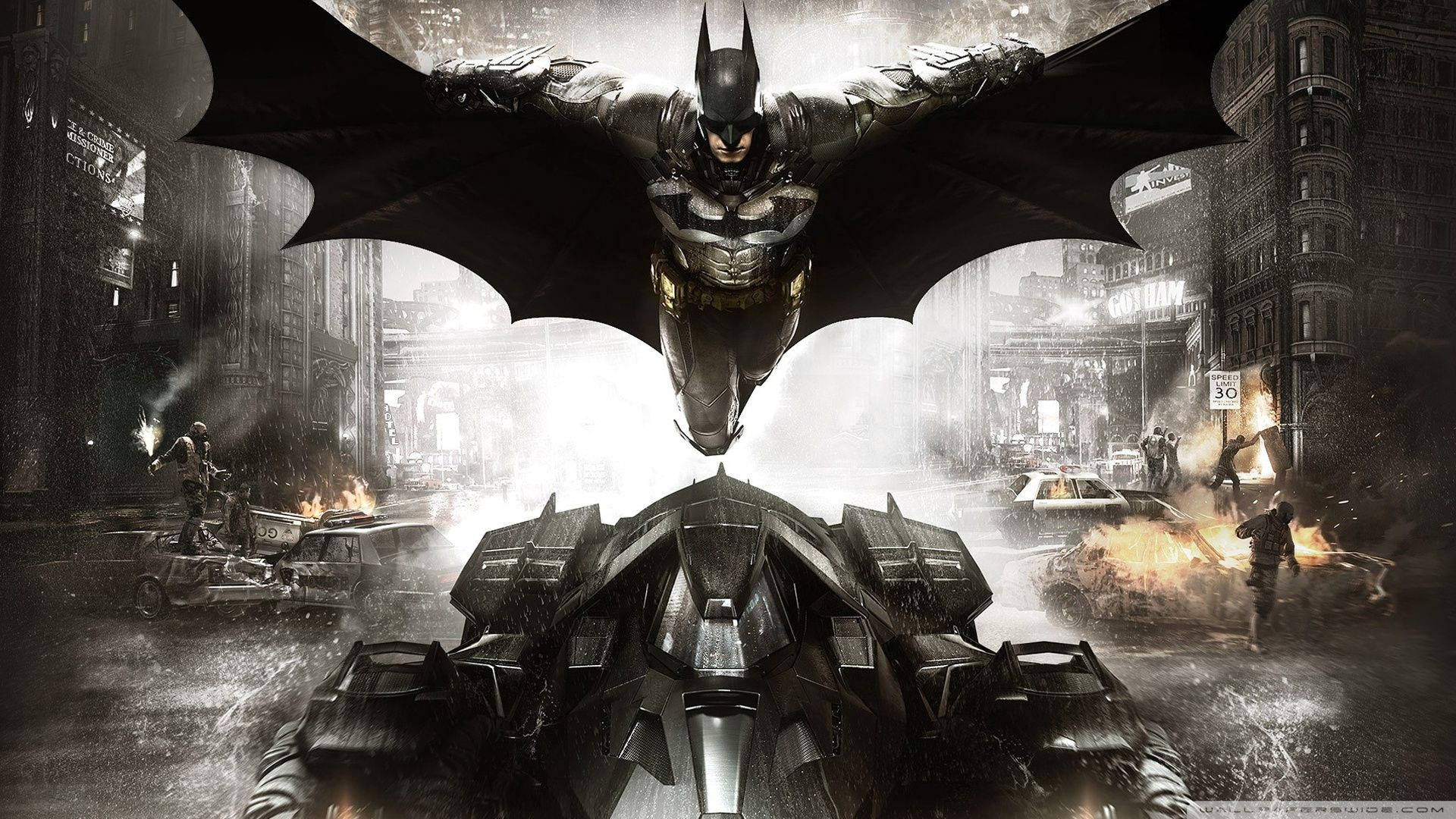 Batman Bay Trên Batmobile Hình nền