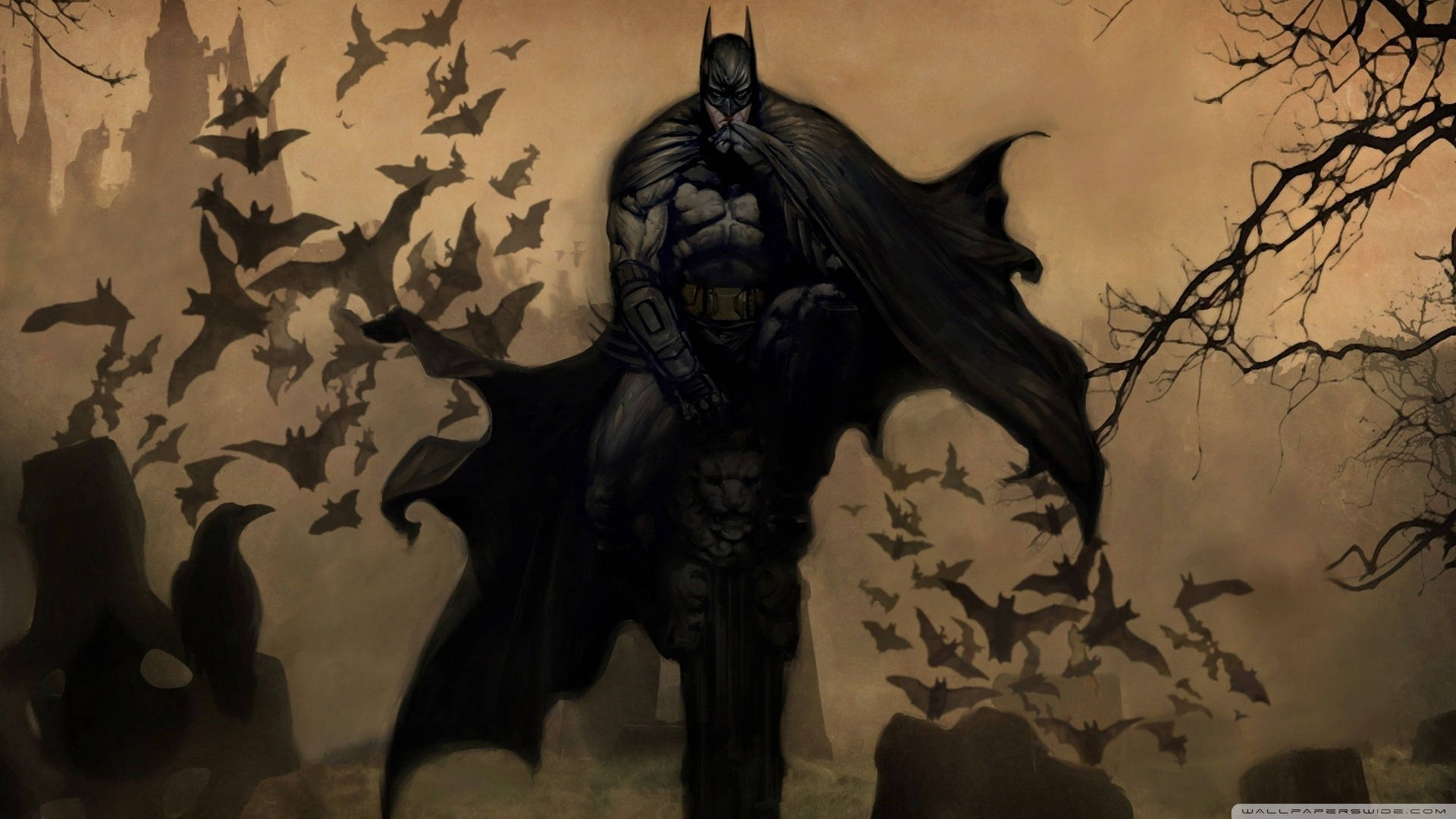 Hình nền Batman rùng rợn trong rừng