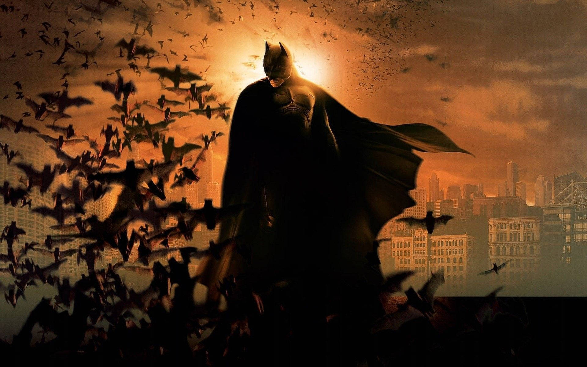 Batman trong cảnh hoàng hôn điện ảnh Hình nền
