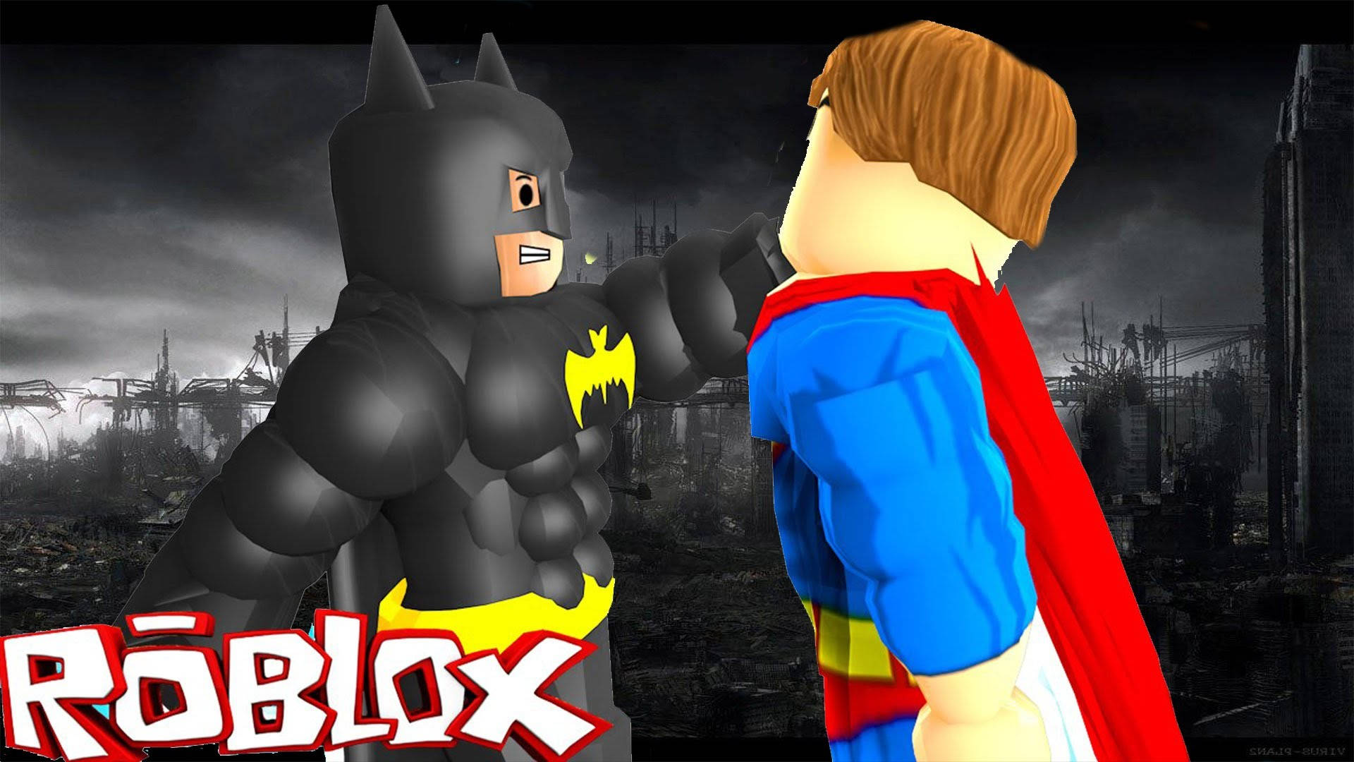 Hình nền poster Roblox Batman và Superman