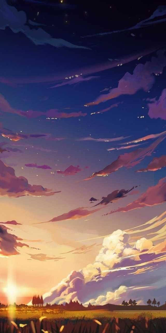 Bầu Trời Anime Yên Bình Thẩm Mỹ Hình nền