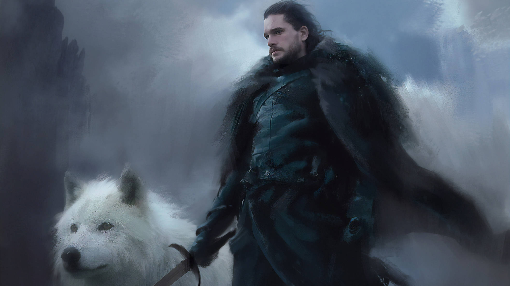 Bầu Trời Mây Mù Jon Snow Game Of Thrones Hình nền