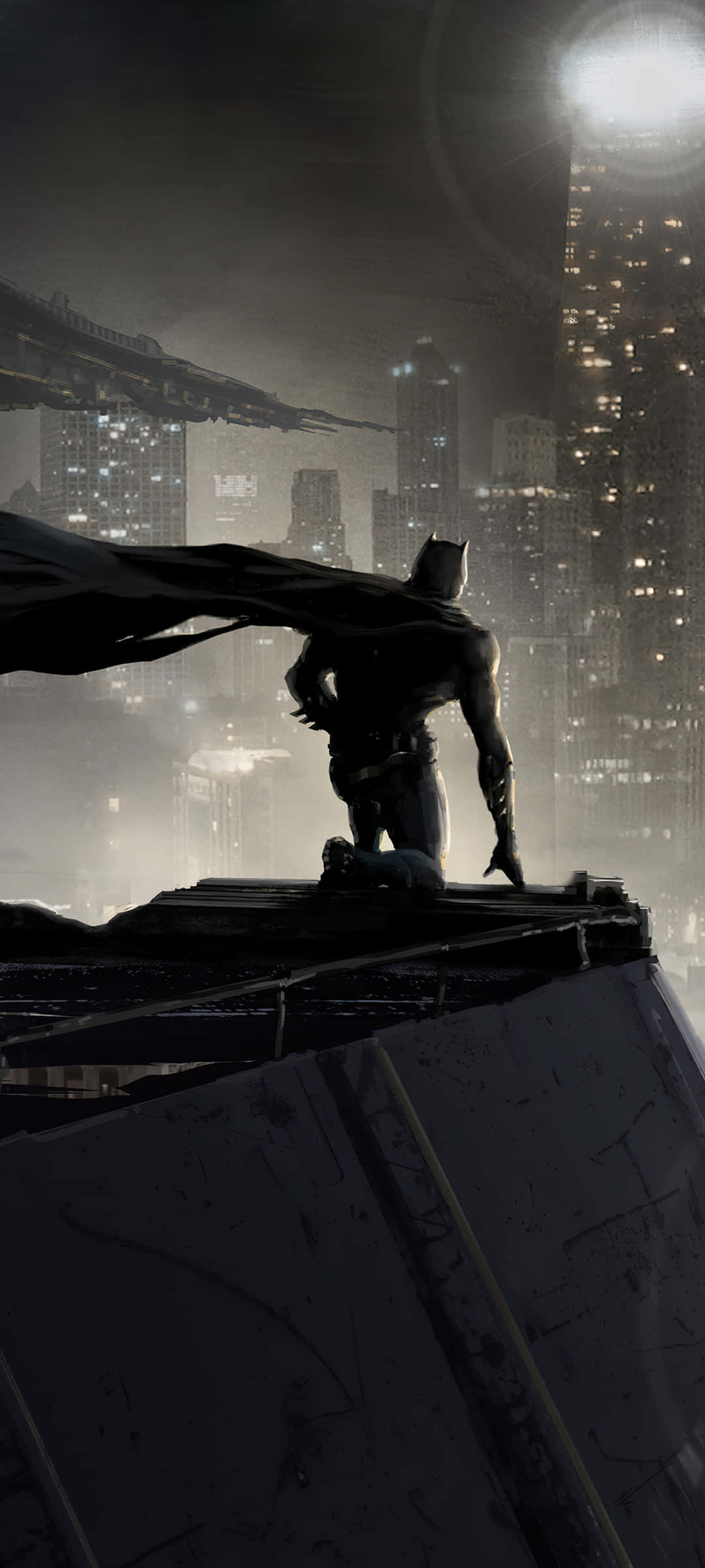 Bầu trời thành phố Batman rực sáng dưới những vì sao Hình nền