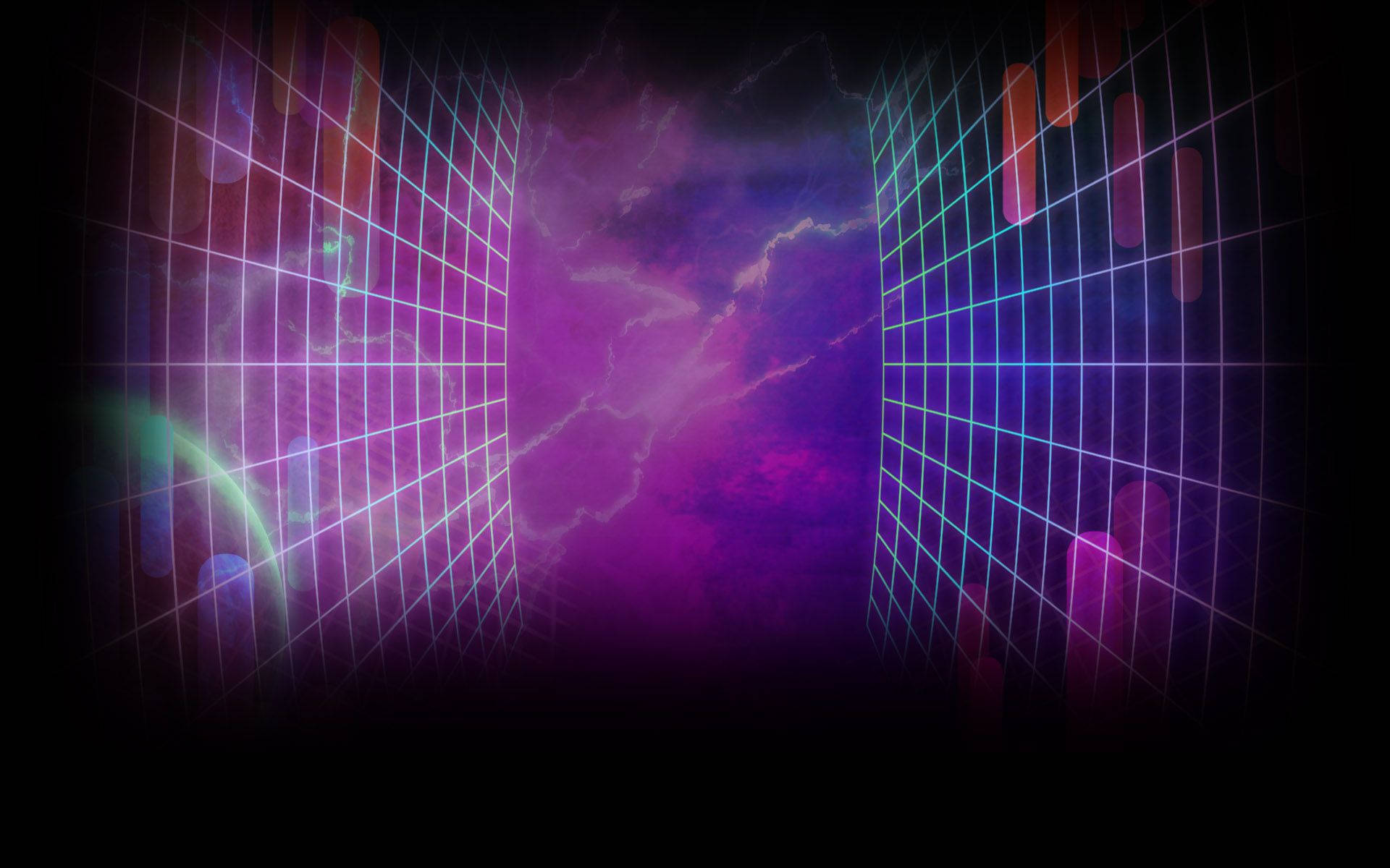 Bầu Trời Xa Tím Neon Thẩm Mỹ Hình nền