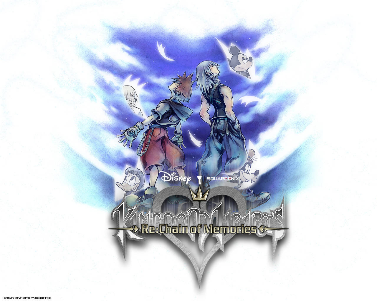 Bầu trời xanh với logo Kingdom Heart
