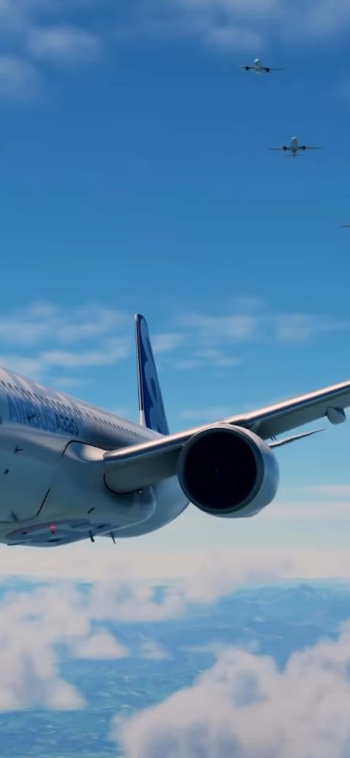Bay từ bất cứ đâu với Microsoft Flight Simulator trên iPhone Xs Hình nền
