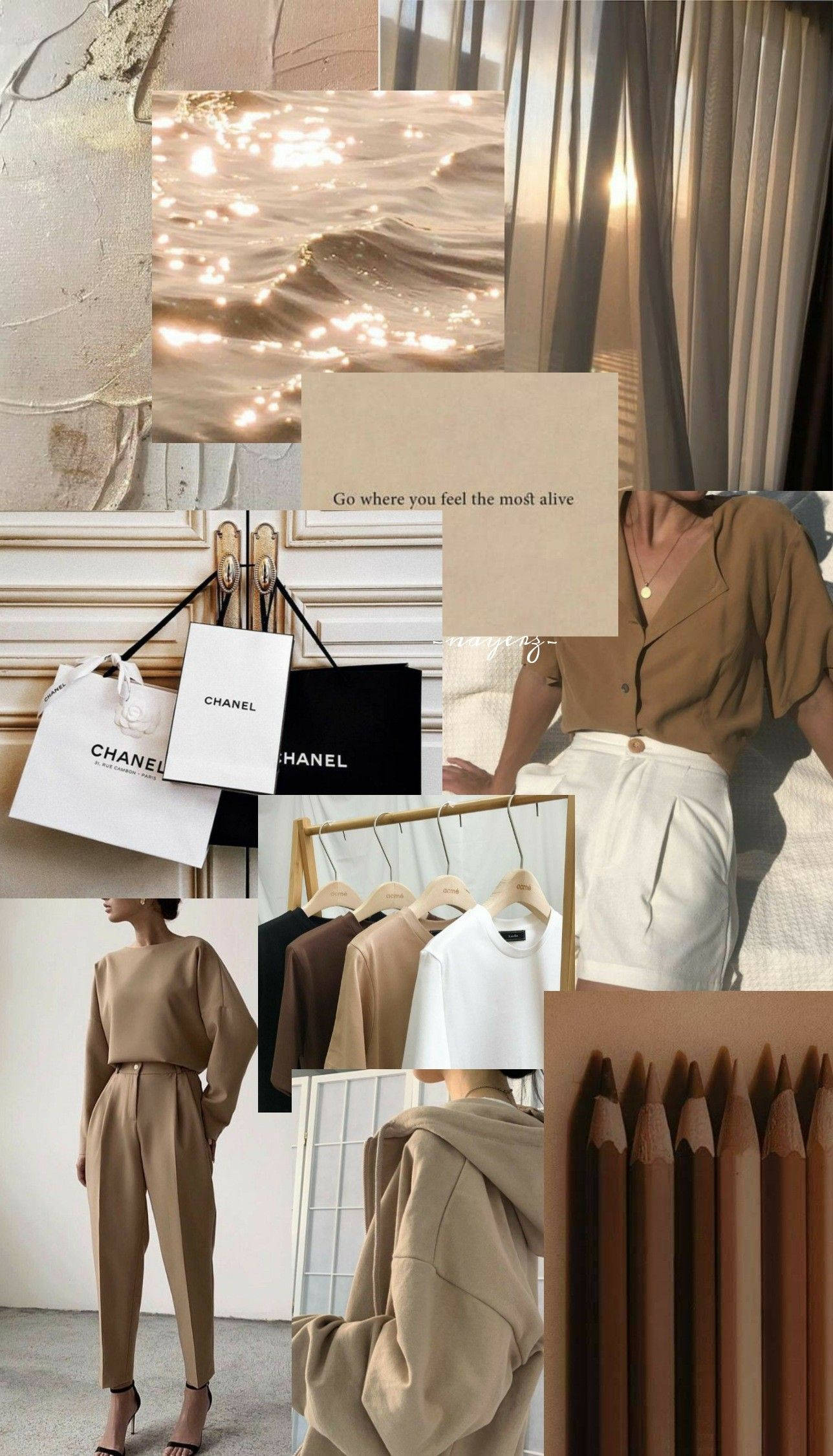 Beige Brown Aesthetic Yêu Thích Của Phái Nữ Hình nền