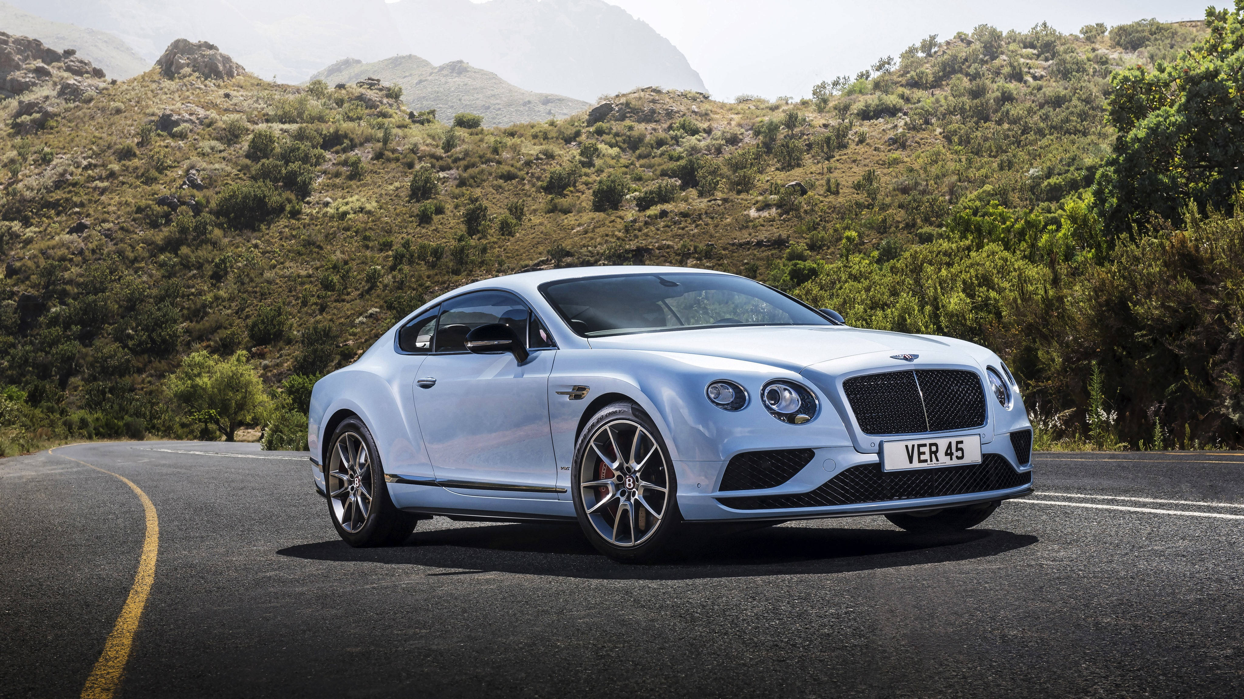 Bentley, continental, gt, trắng, góc nhìn bên, đường Hình nền