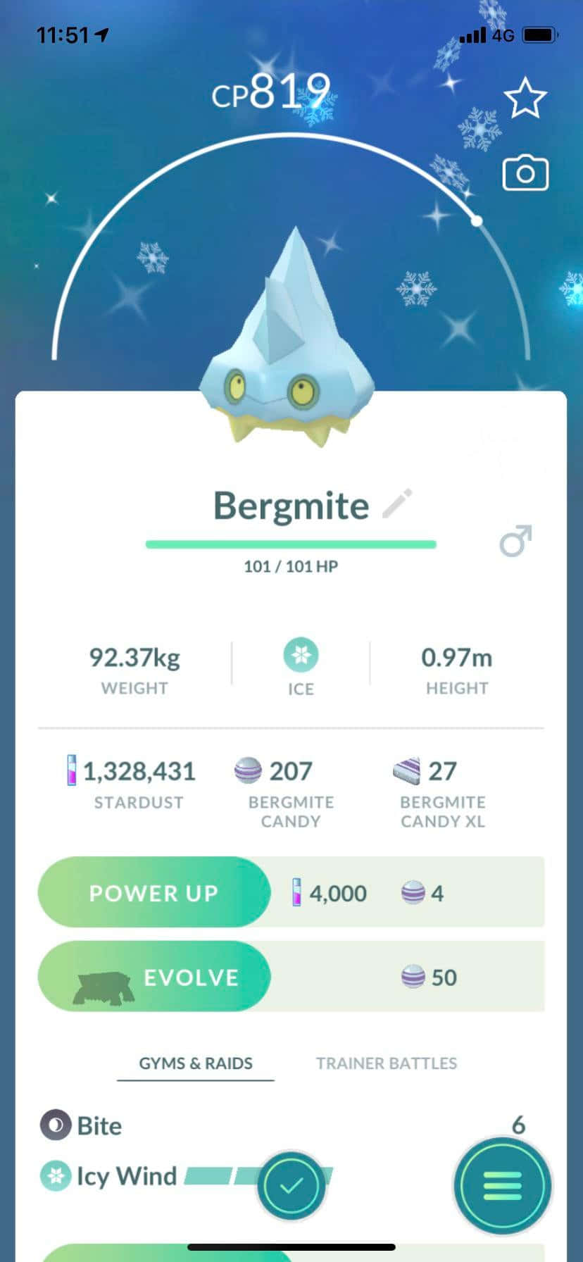 Bergmite Với 101 HP Hình nền