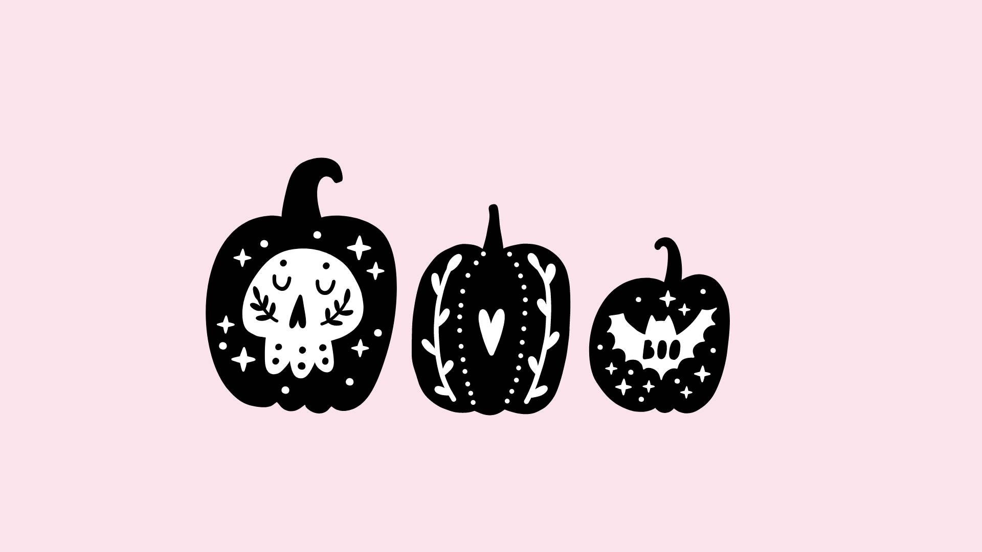 Bí Ngô Halloween Dễ Thương Hình nền