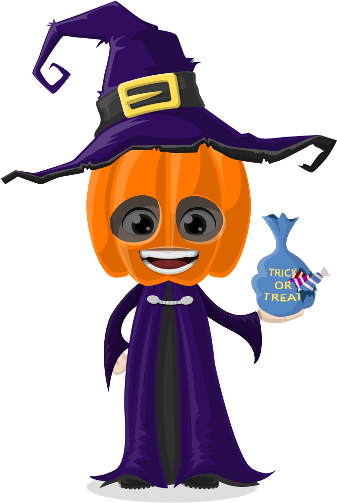 Bí Ngô Phù Thủy Hoạt Hình Halloween Hình nền