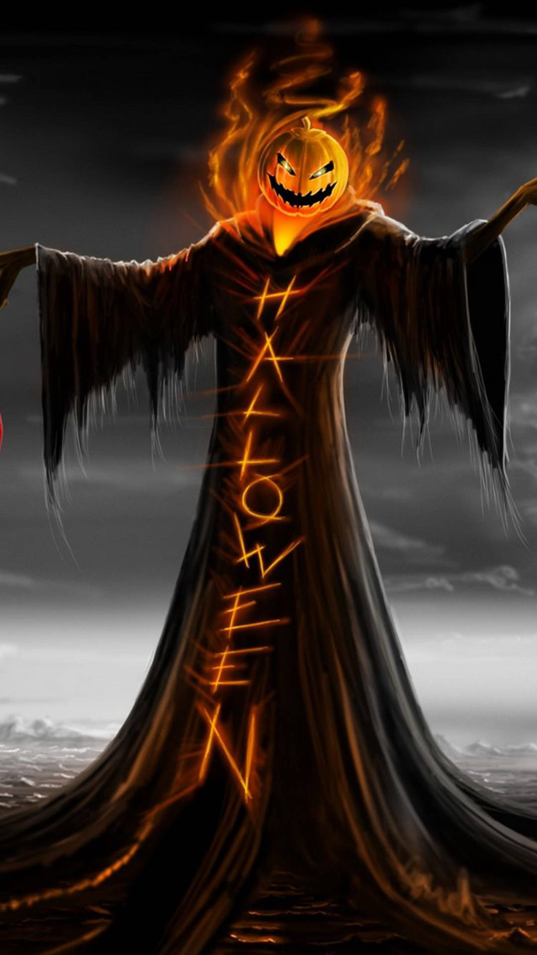 Bí Ngô Thần Chết Halloween iPhone Hình nền