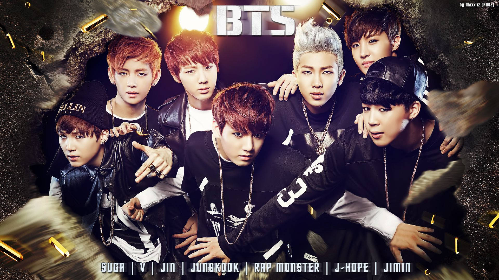Các thành viên BTS V, Jungkook, Jimin, Suga, Jin, RM và J-Hope trên bìa album mới.