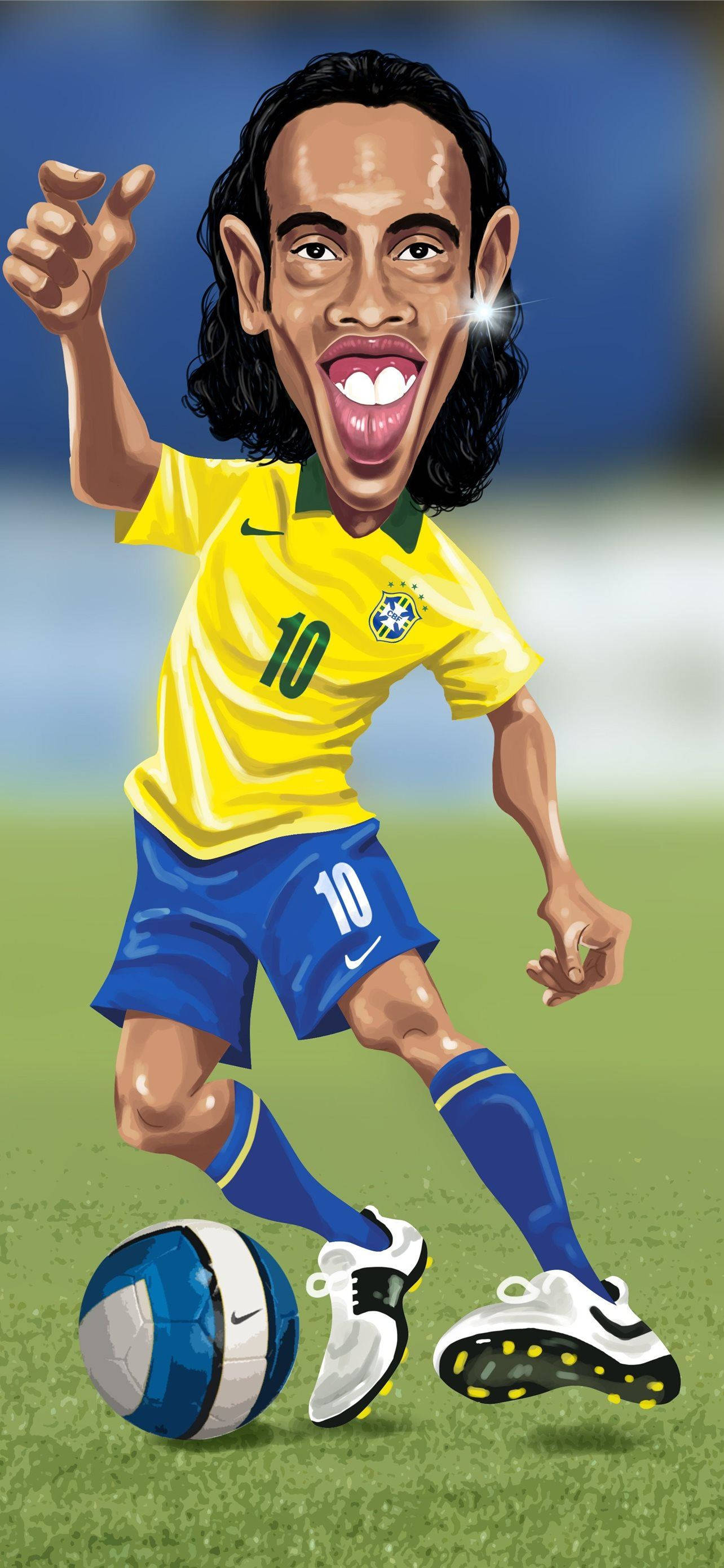Biếm Họa Hài Hước Ronaldinho Hình nền