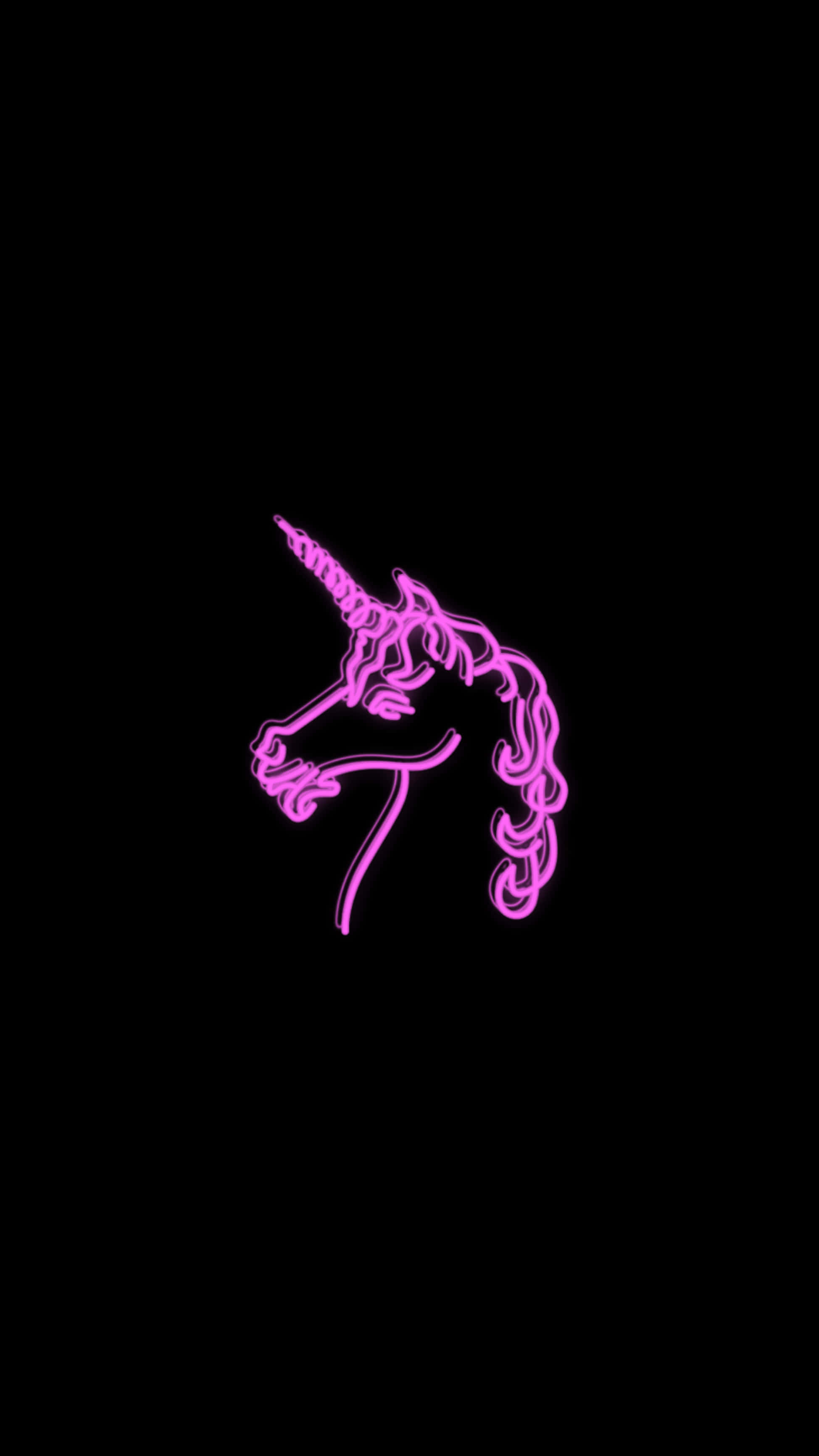 Biển hiệu kỳ lân màu hồng neon dễ thương Hình nền
