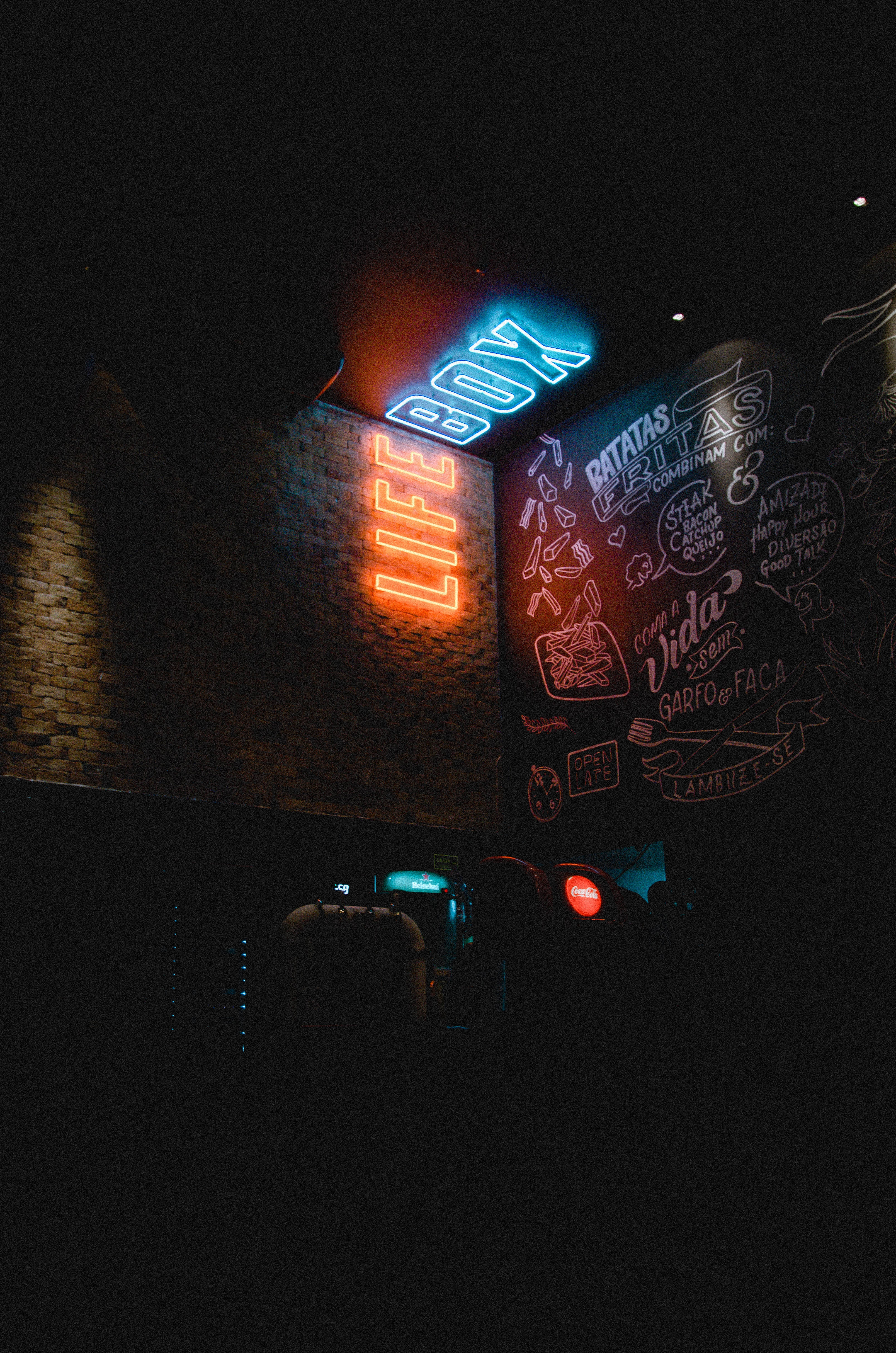 Biển Neon Hộp Sống Hình nền