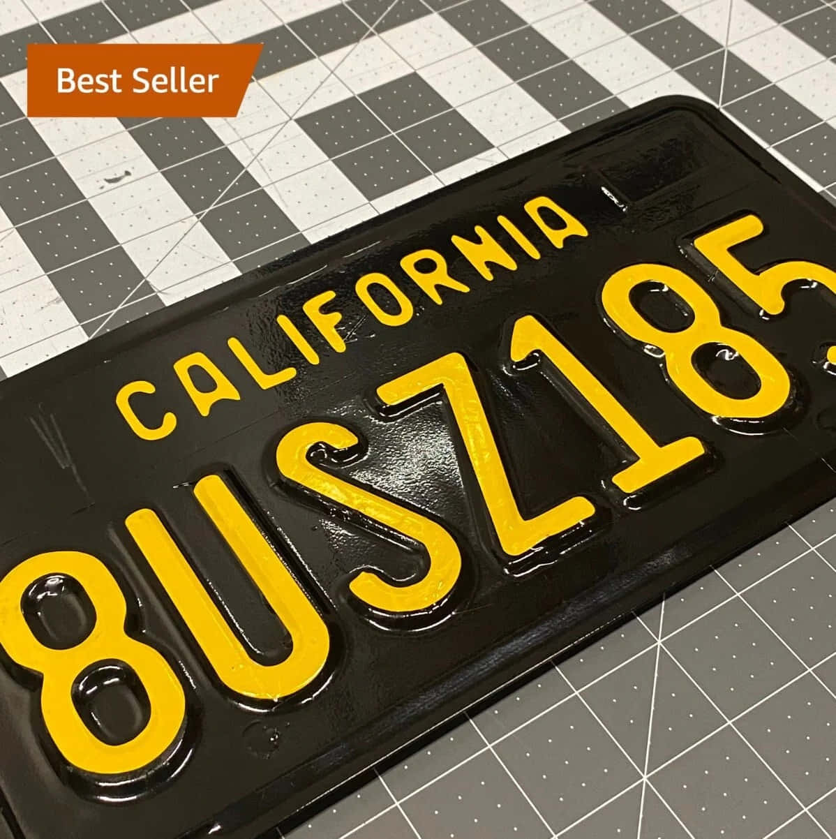 Biển số xe California màu vàng đen Hình nền