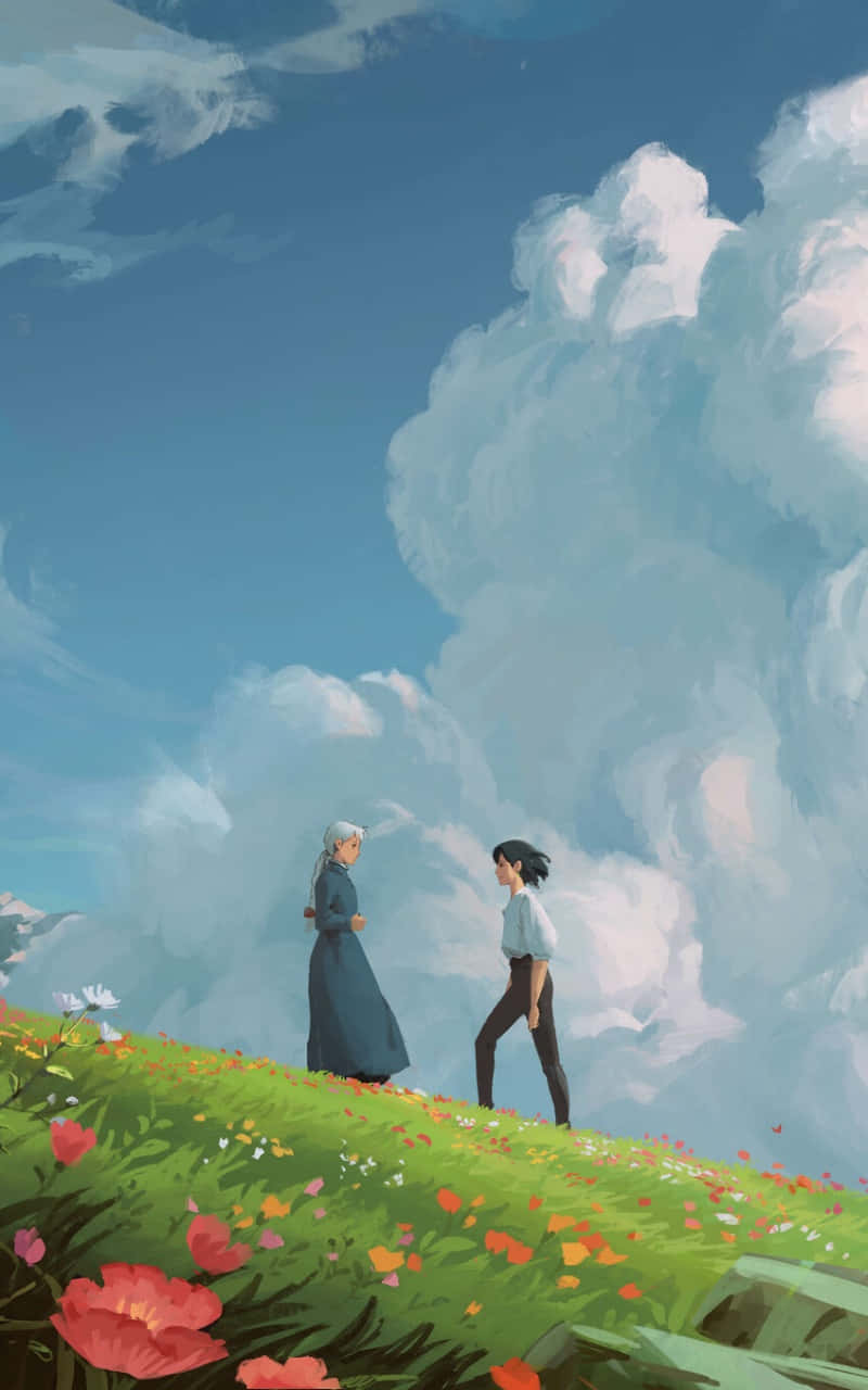 "Biến tưởng tượng của bạn thành hiện thực với Điện thoại Studio Ghibli!" Hình nền