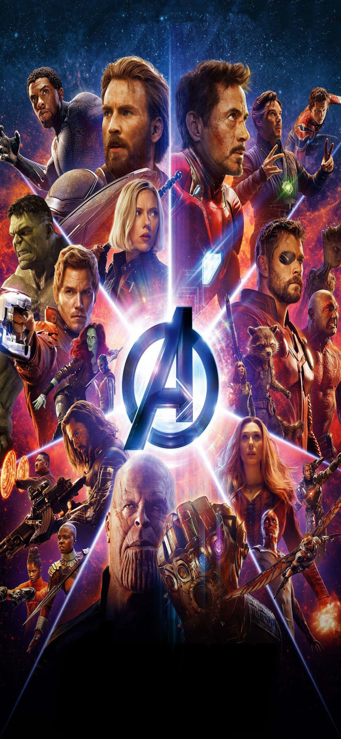 Biệt đội Avengers Hợp nhất với iPhone Xs Hình nền