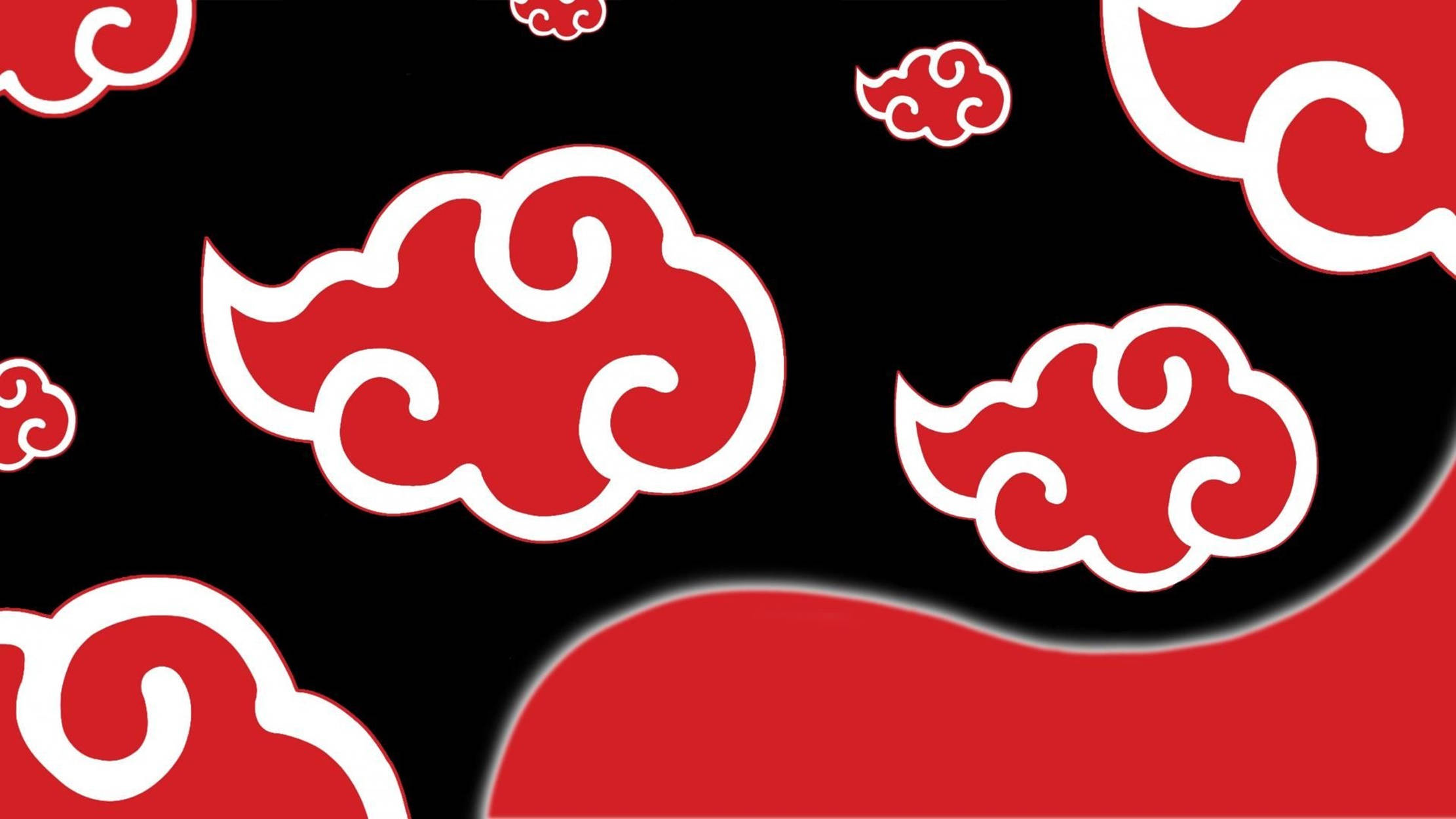 Biểu tượng Akatsuki với những đám mây đỏ cách điệu Hình nền