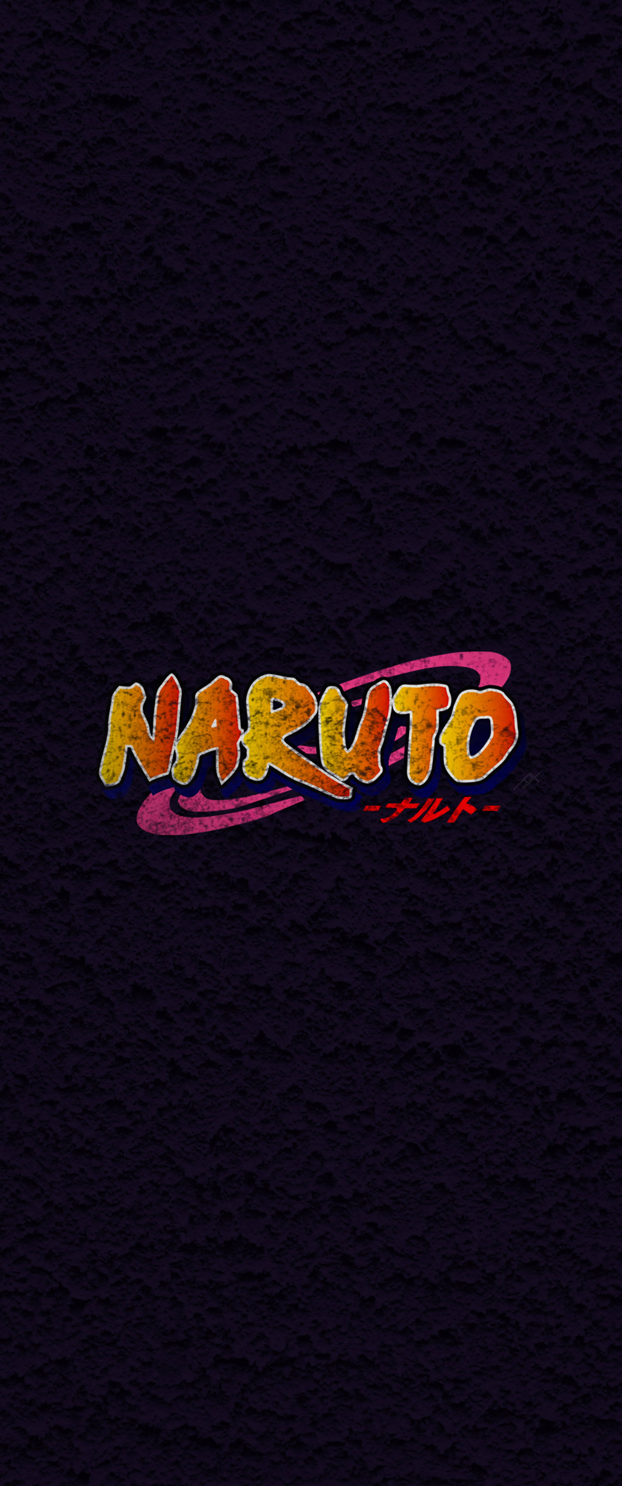 Biểu tượng Anime Naruto trên nền đen Hình nền