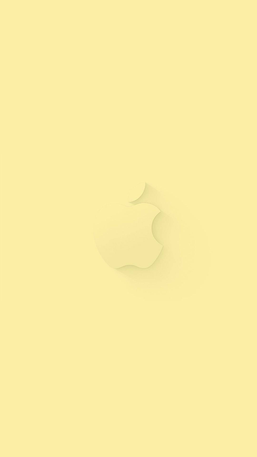 Biểu tượng Apple màu vàng phong cách thẩm mỹ cho iPhone 11 Hình nền