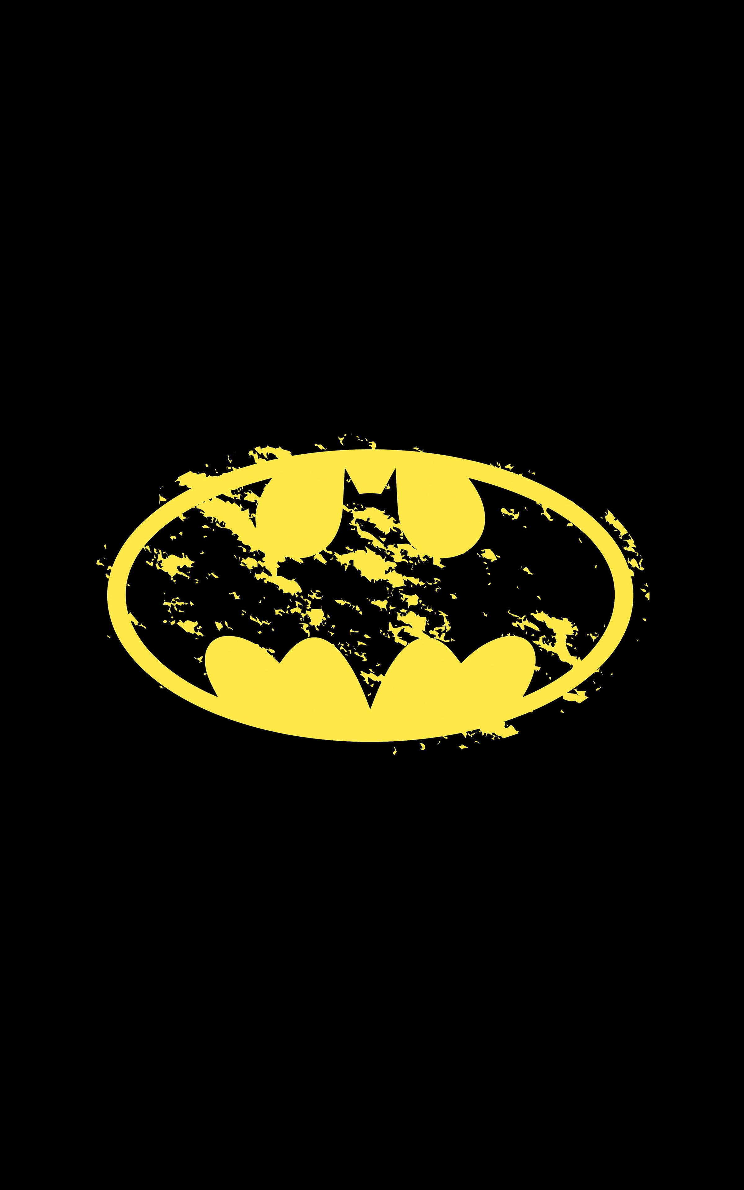 Biểu Tượng Batman Màu Vàng Phai iPhone Hình nền