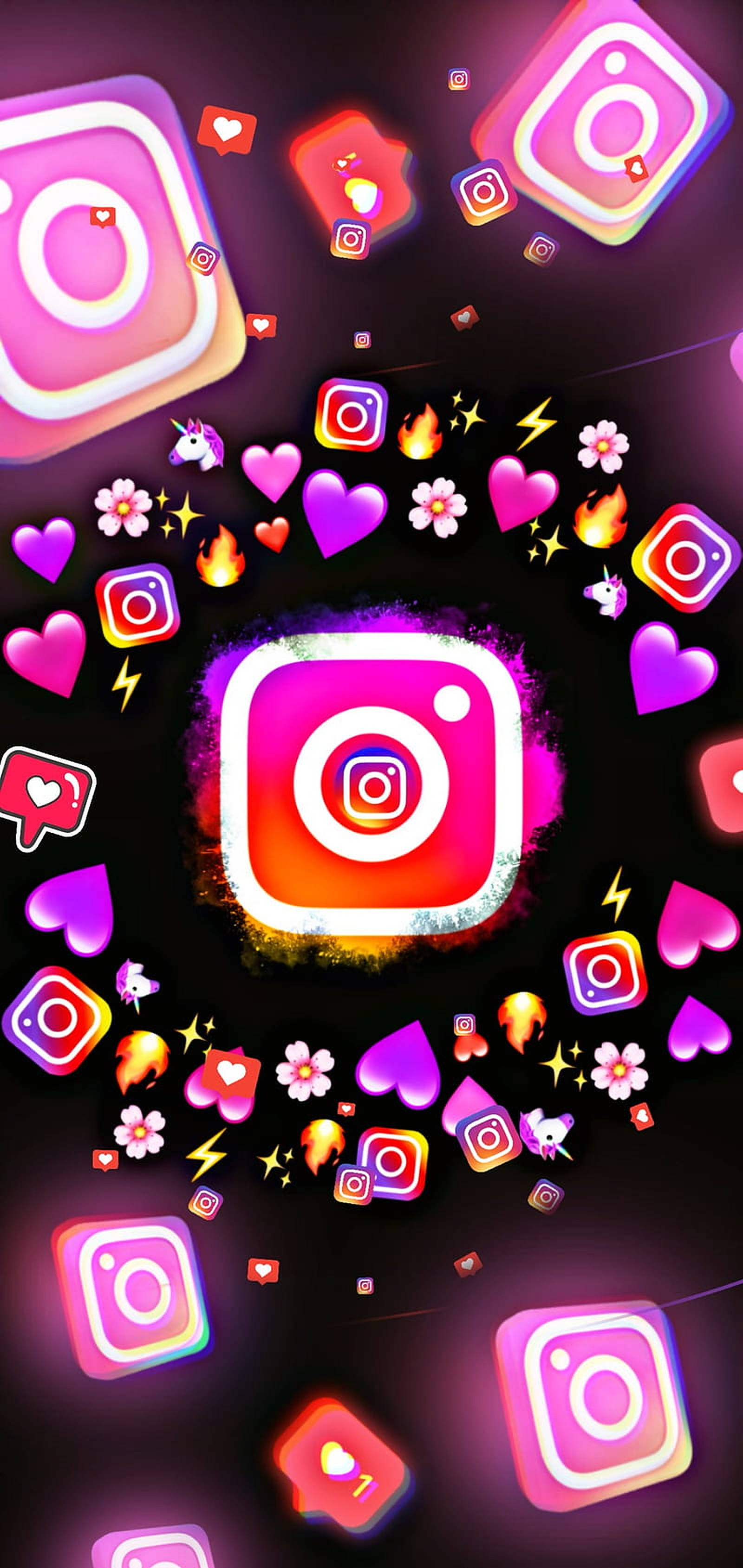 Biểu tượng Instagram Và Biểu tượng cảm xúc Hình nền