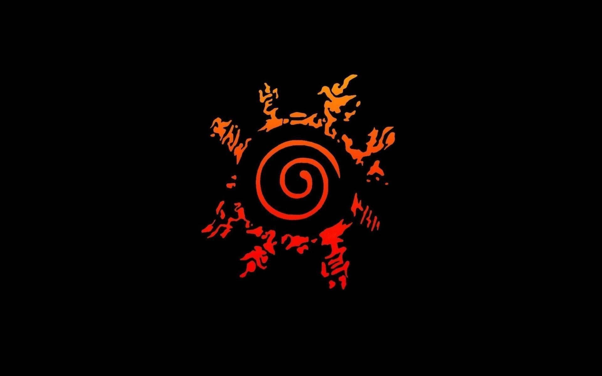 Biểu tượng Naruto với chữ Nhật Hình nền