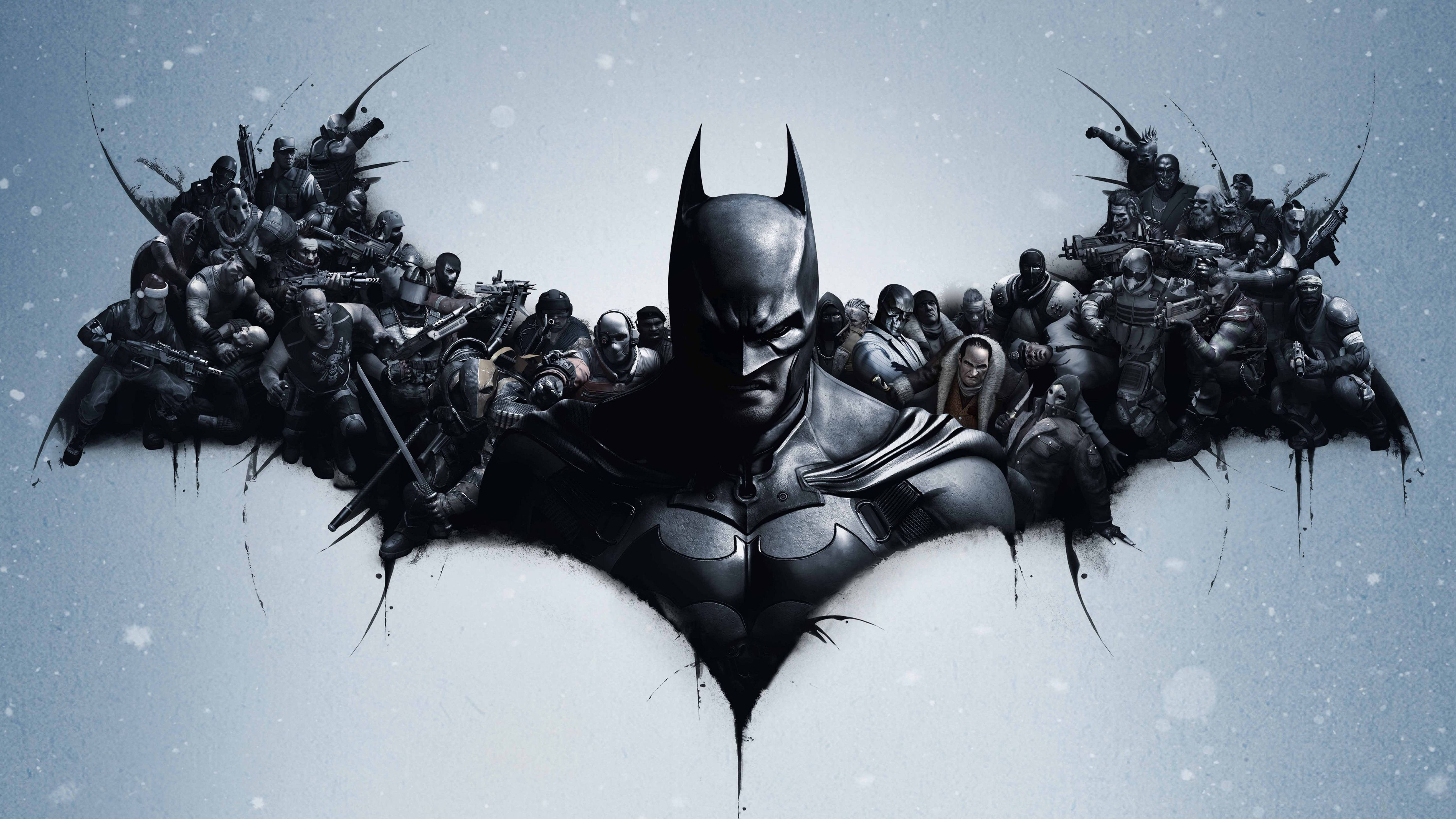 Biểu tượng nghệ thuật Batman Arkham City 4K Hình nền