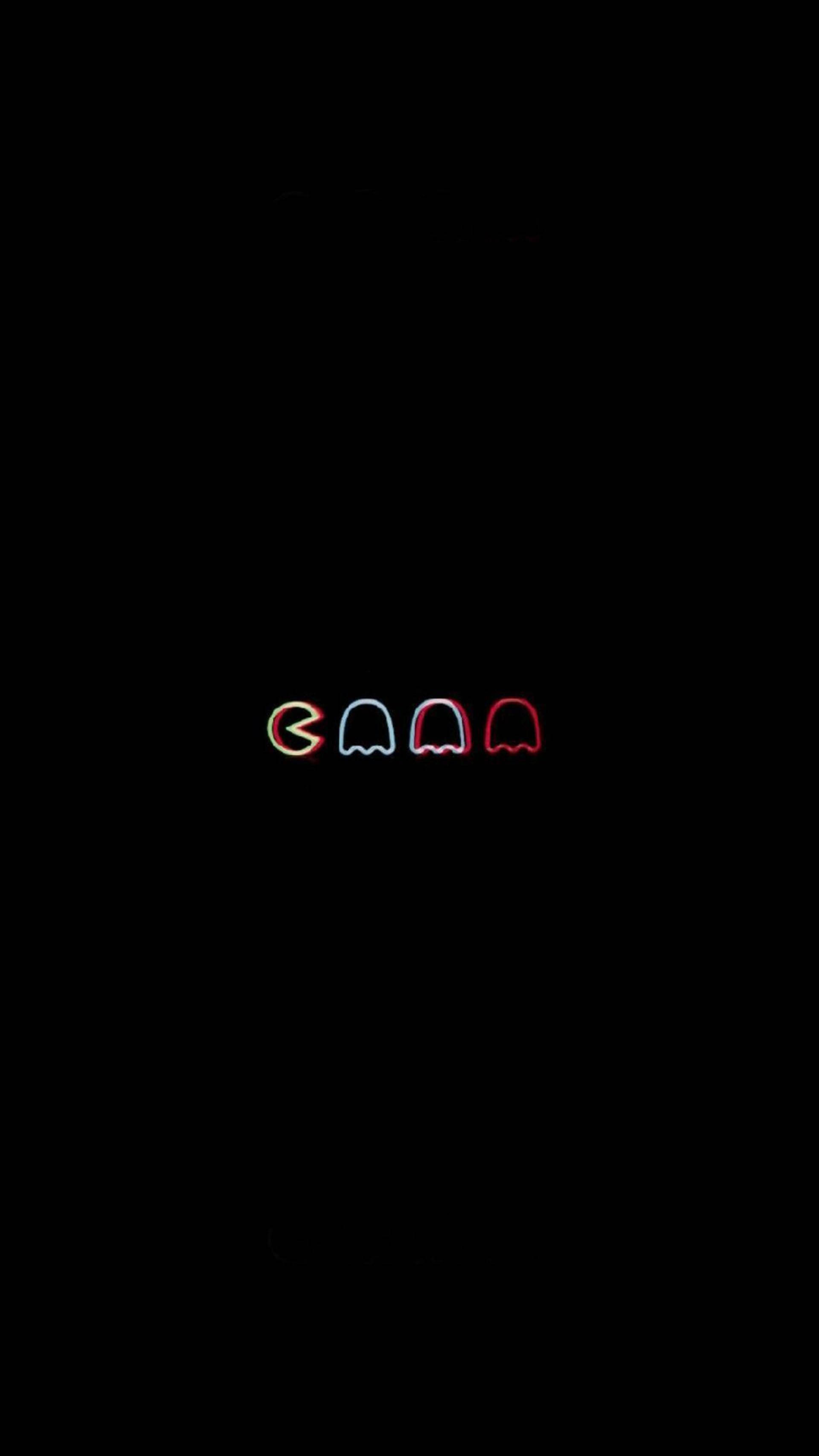 Biểu tượng Pacman phong cách tối ảo giác Hình nền
