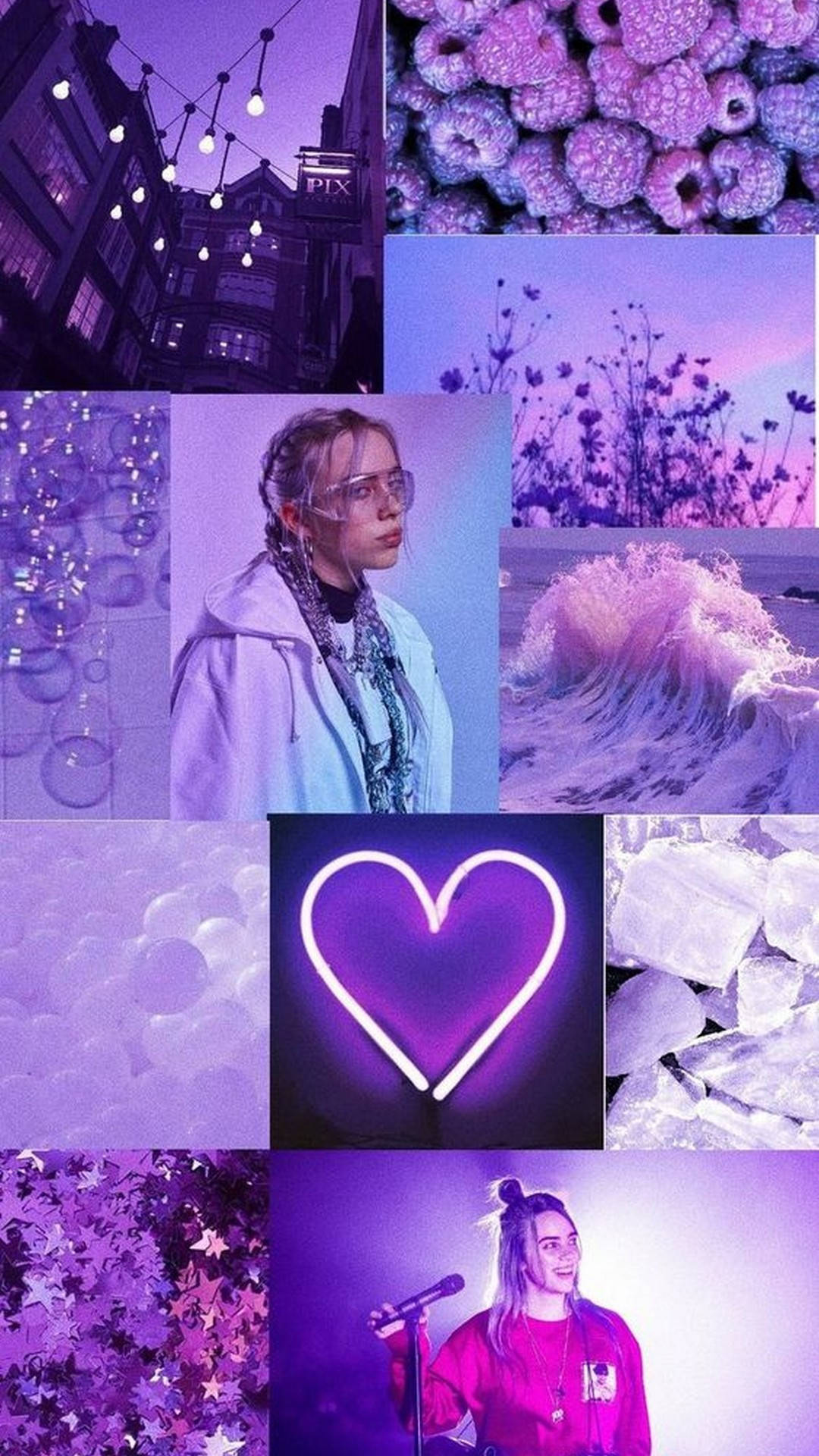 Billie Eilish phong cách tím nhạt Hình nền