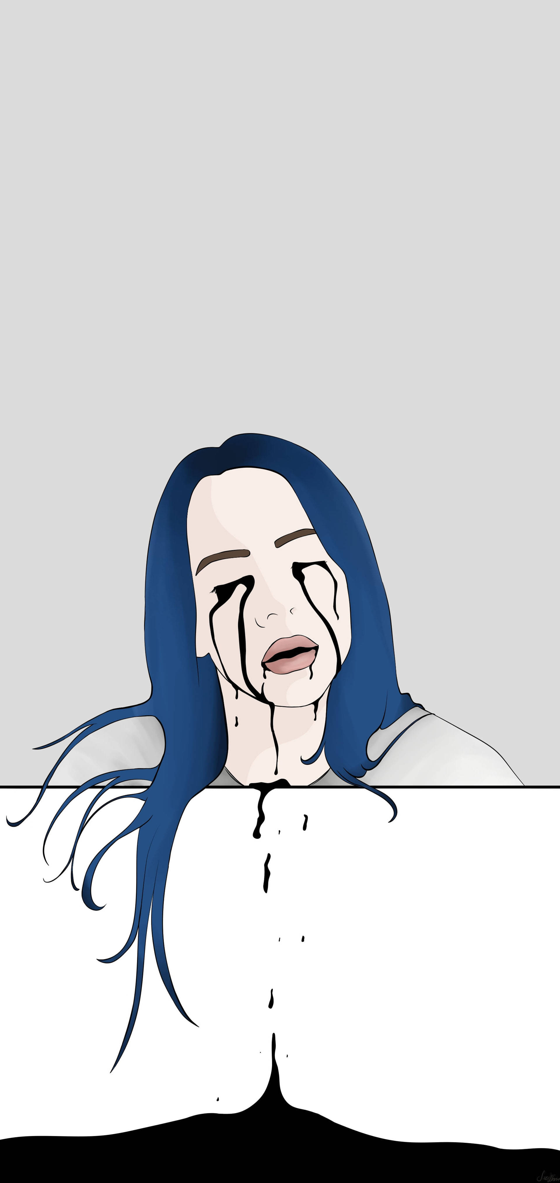 Billie Eilish vẽ buồn Hình nền