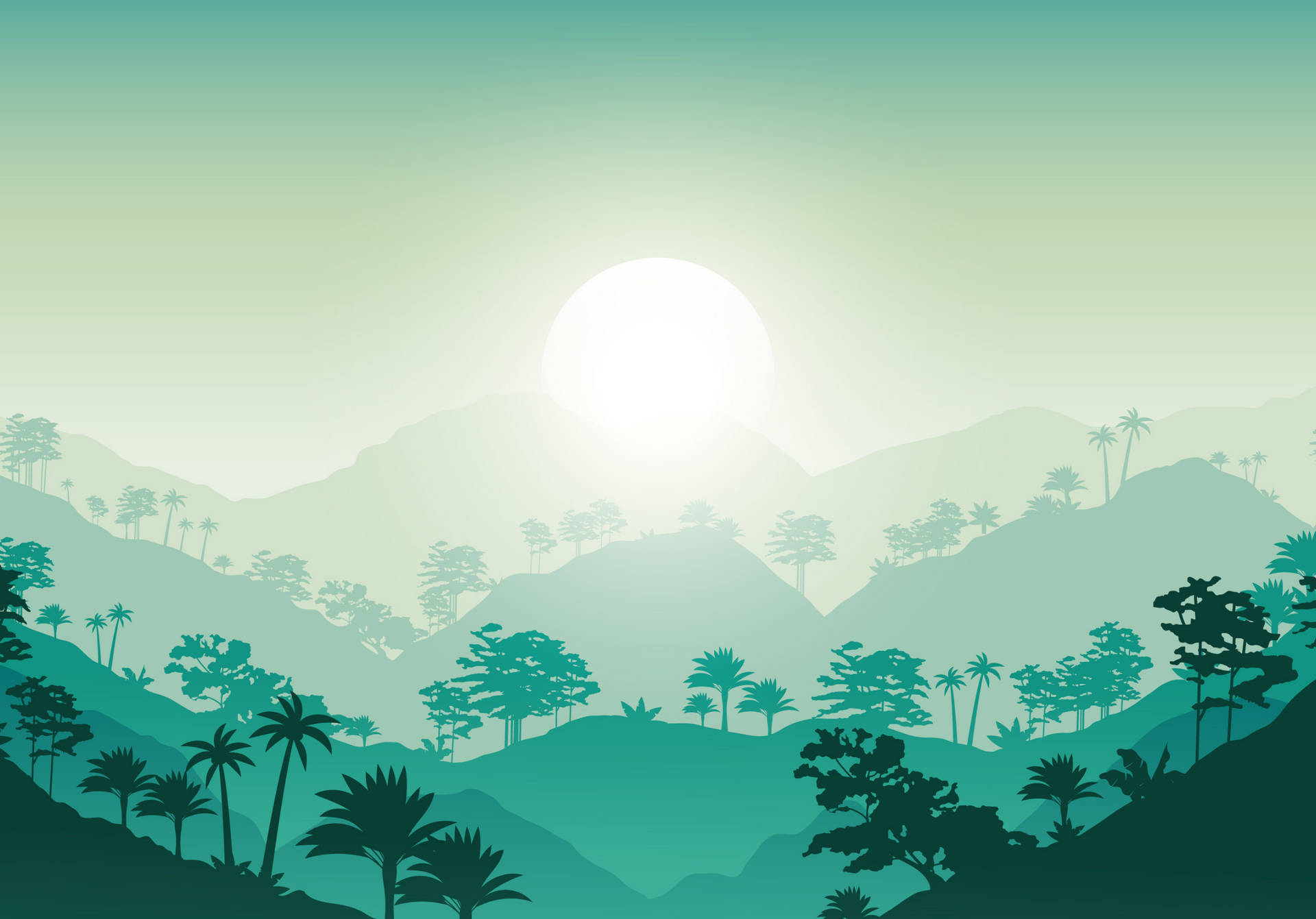 Hình nền bình minh aesthetic cho iPad