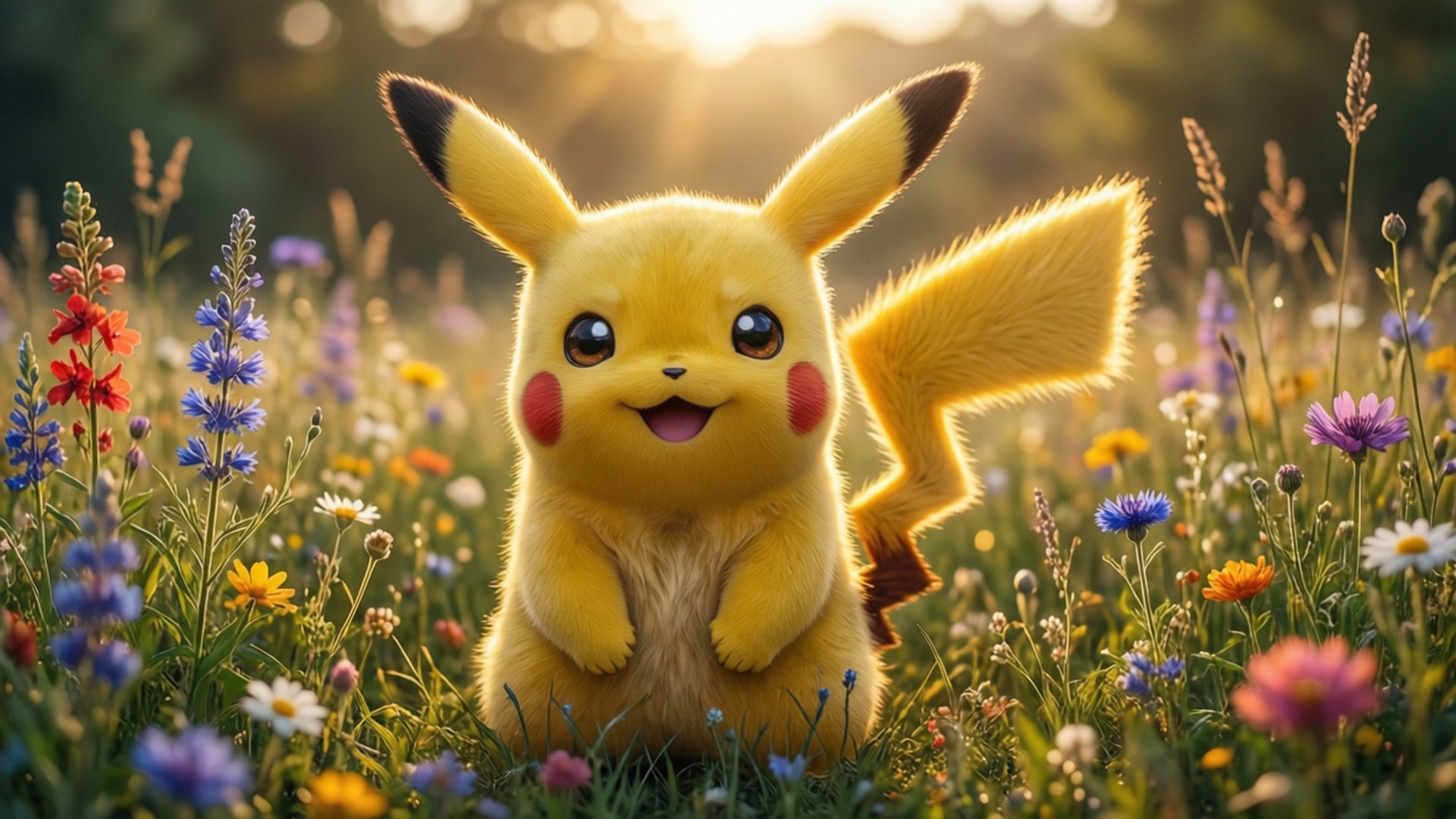 Bình Minh của Pikachu Hình nền