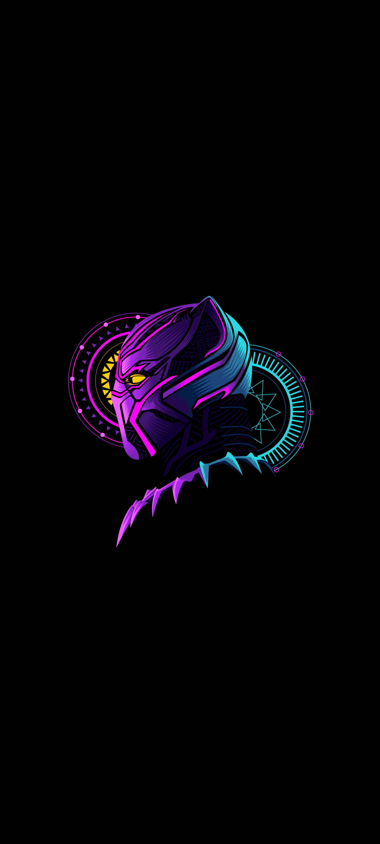 Black AMOLED Black Panther Hình nền