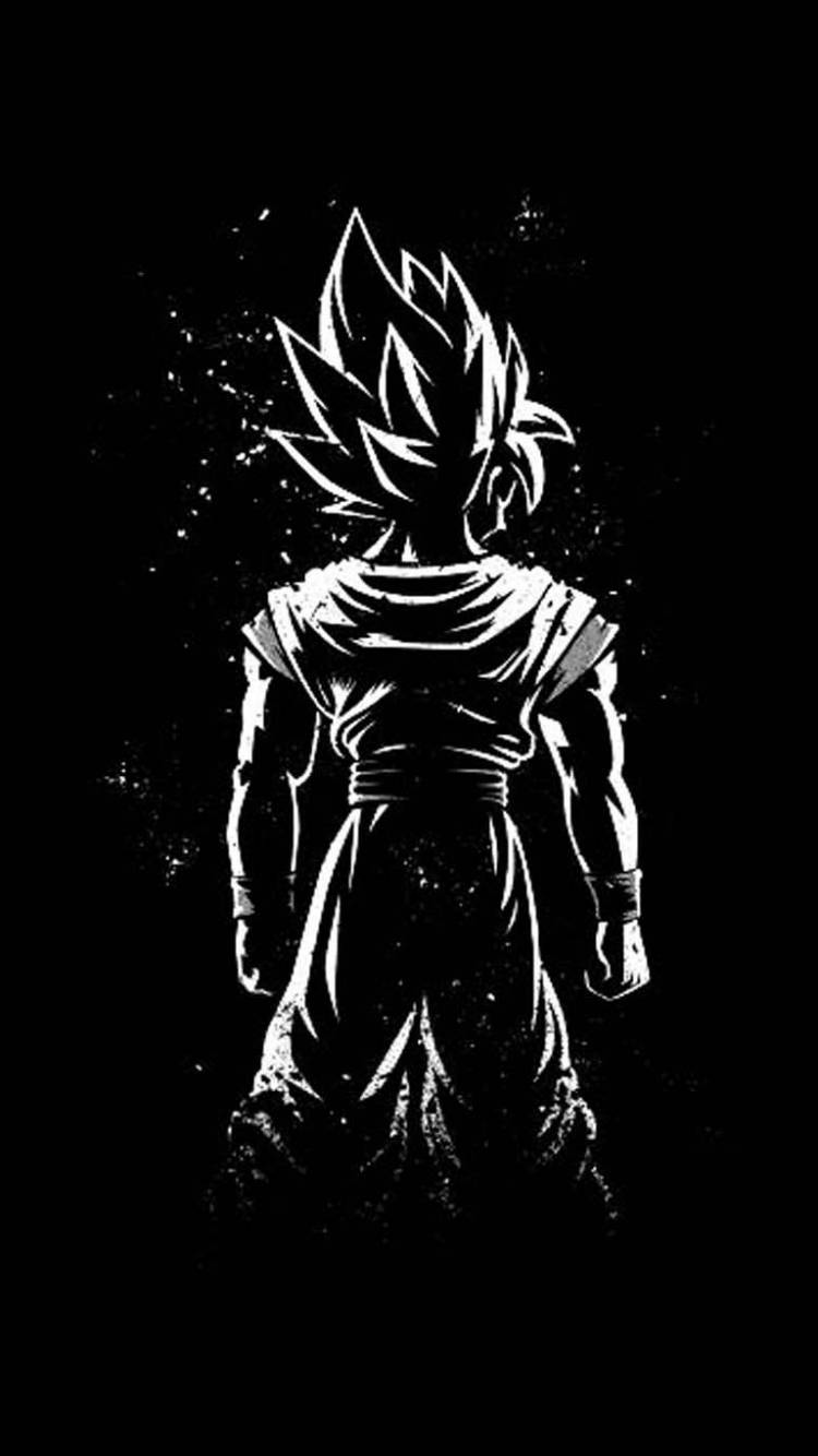 Black Goku Đơn Sắc Cho Điện Thoại Hình nền