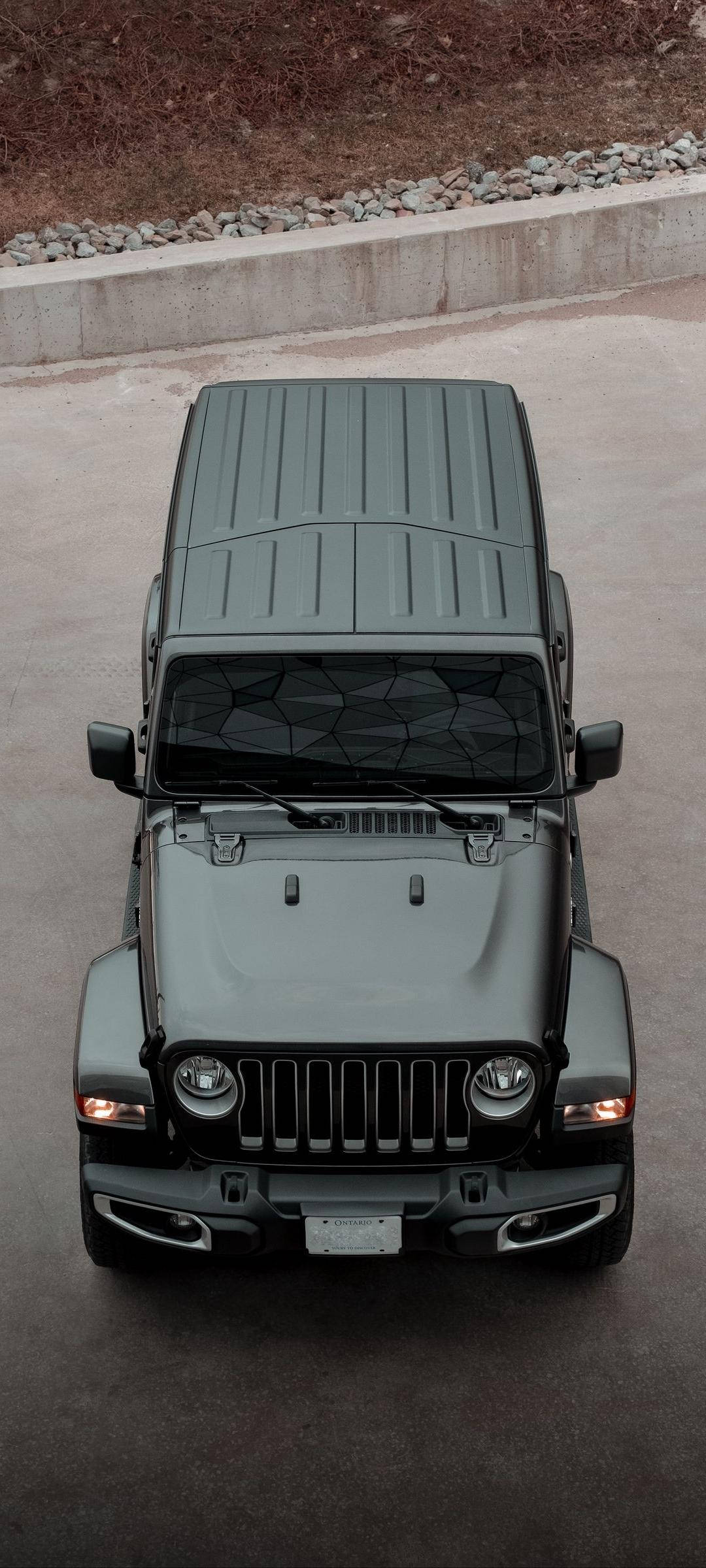 Black Jeep Arial Shot Hình nền
