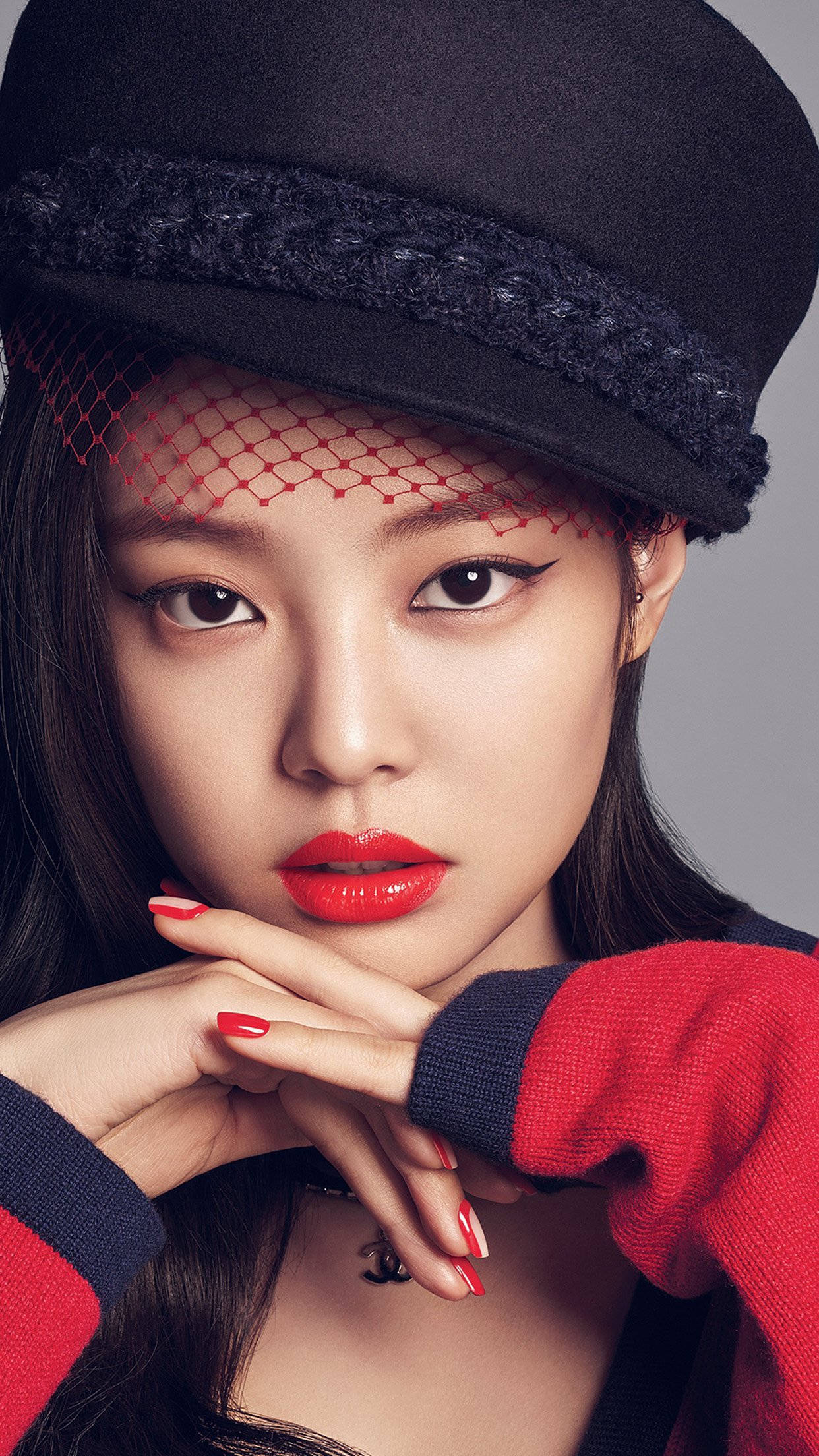 BlackPink Jennie Đeo Son Môi Đỏ Hình nền